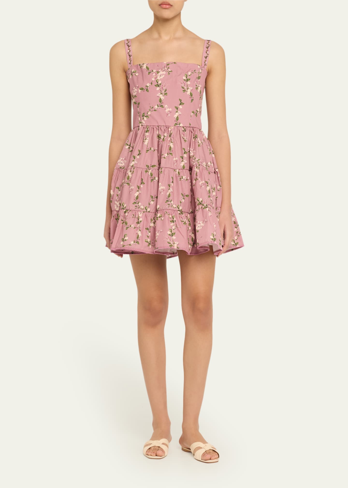 Agua by Agua Bendita Lima Wisteria Tiered Mini Dress Image 2 of 5