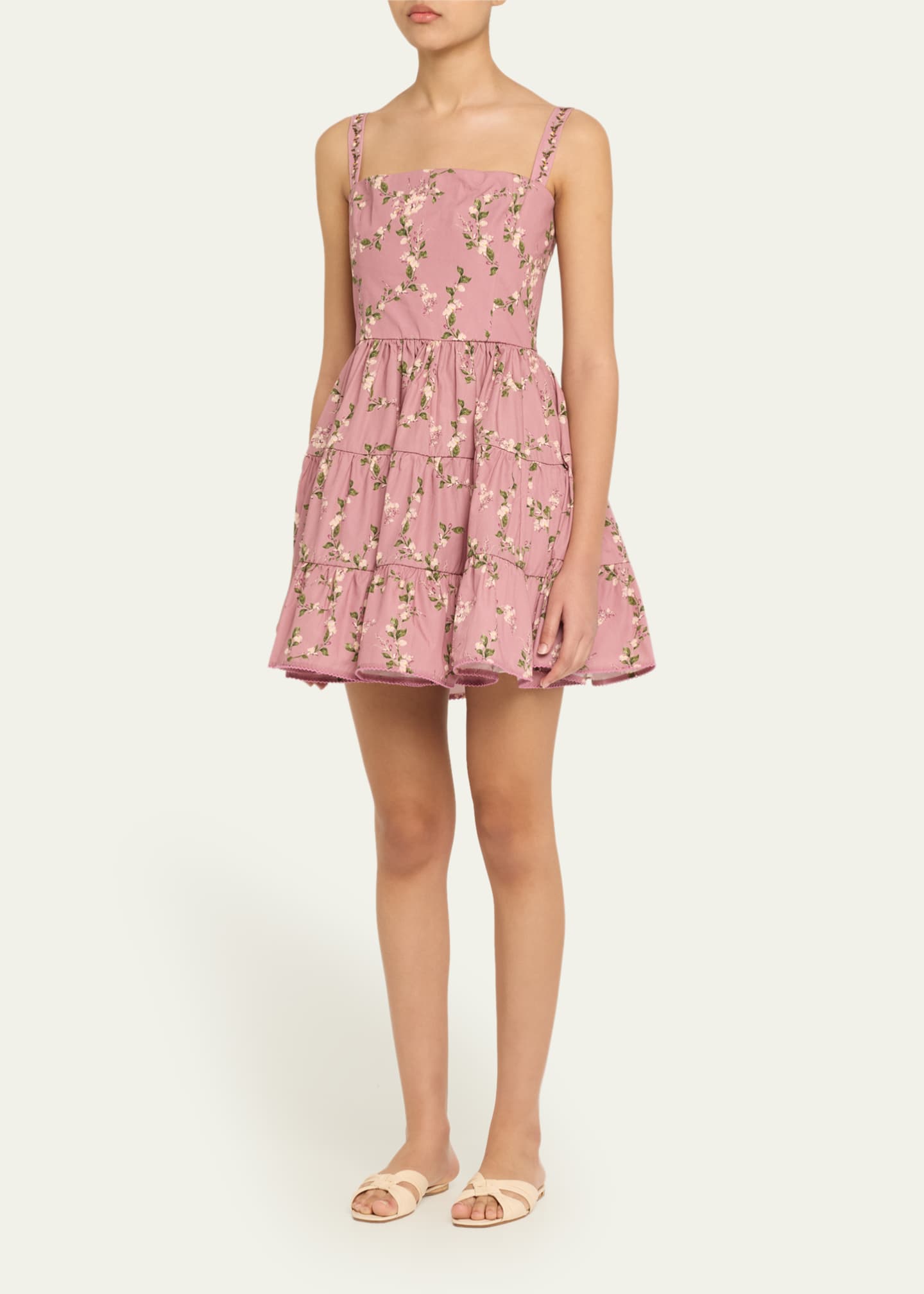 Agua by Agua Bendita Lima Wisteria Tiered Mini Dress Image 4 of 5