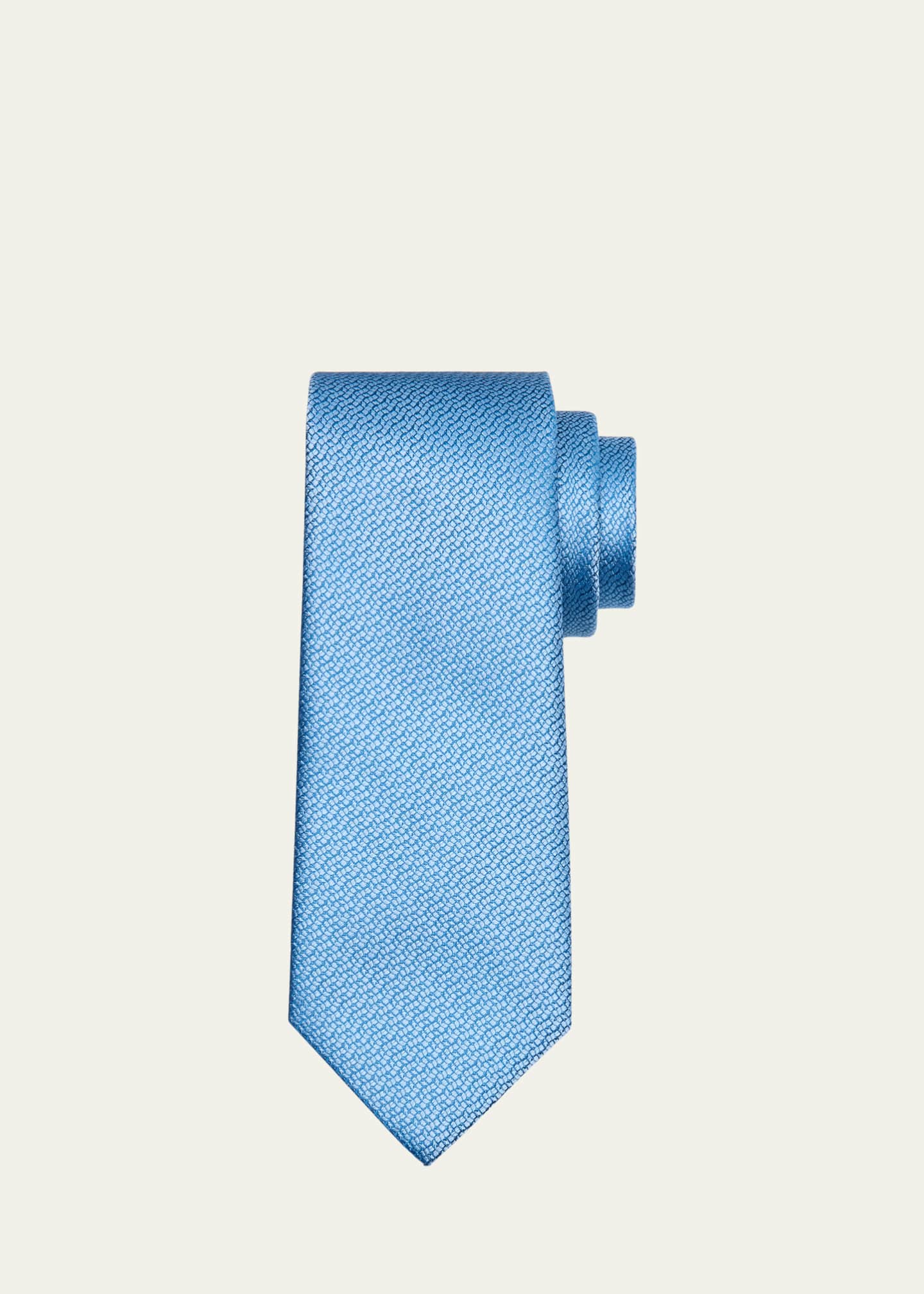 Brioni Men's Wave Jacquard Silk Tie