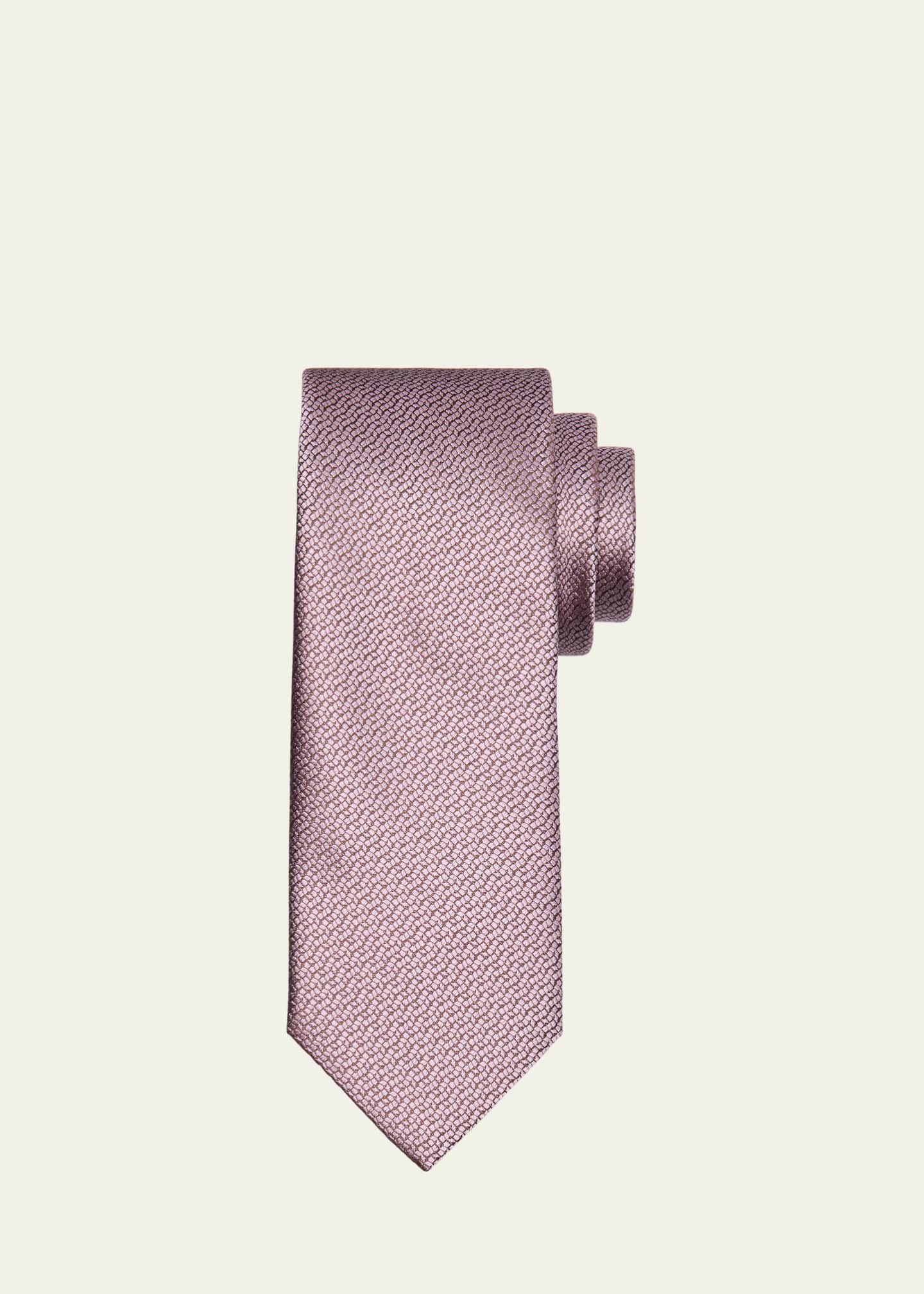 Brioni Men's Wave Jacquard Silk Tie