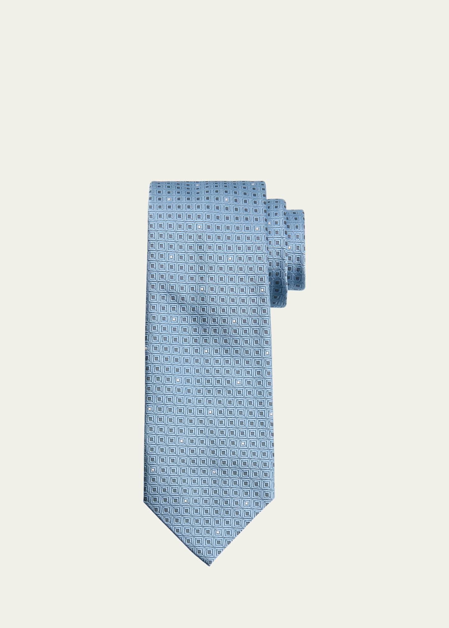 Brioni Men's Geometric Jacquard Silk Tie