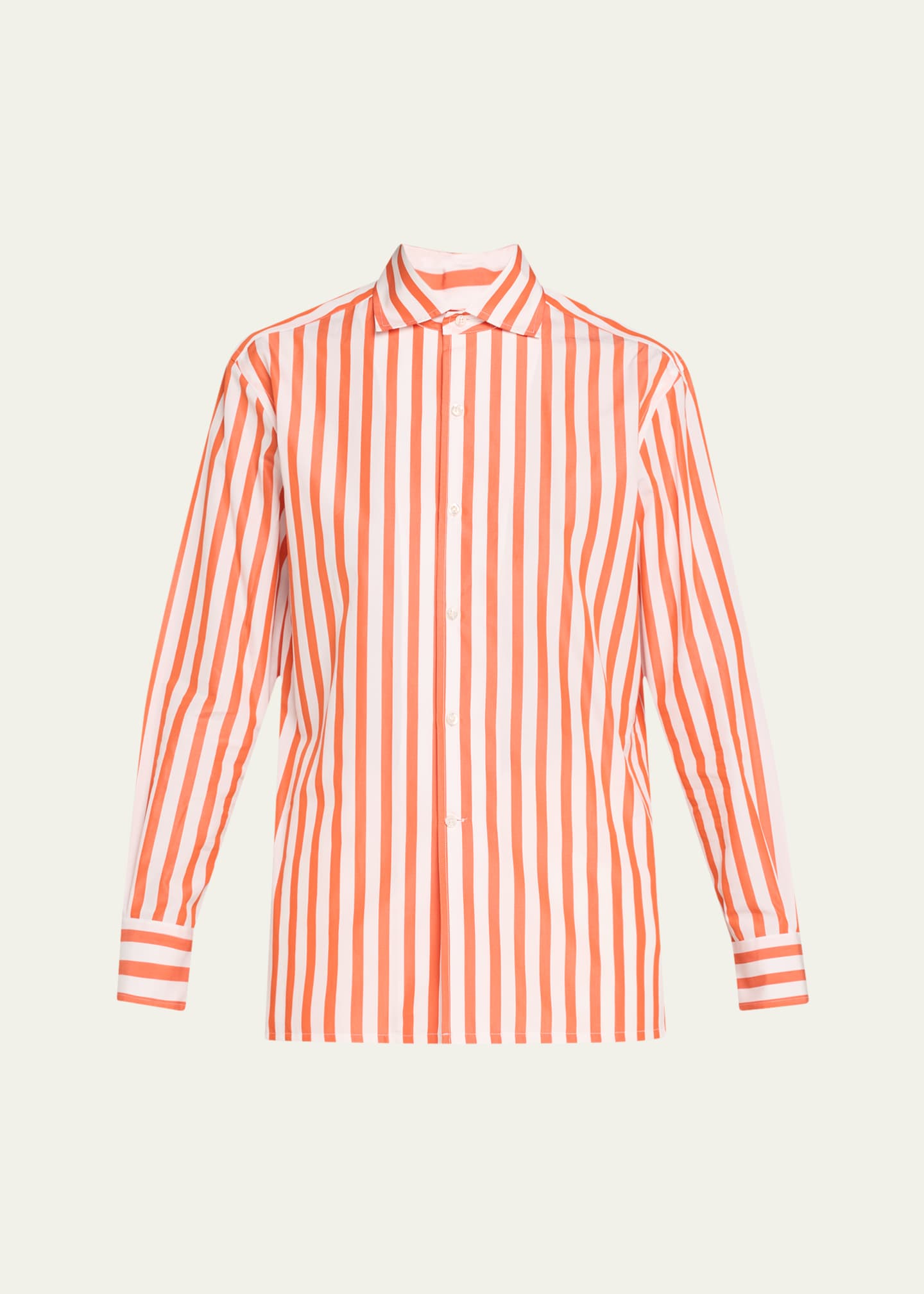 Ralph Lauren Collection Capri Relaxed Fit Striped Cotton Shirt Image 1 of 5