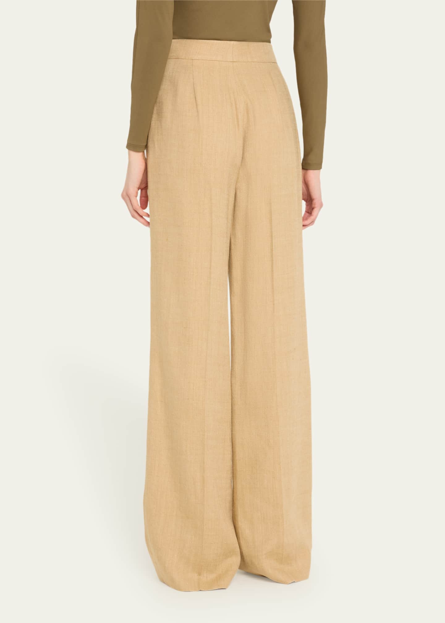 Ralph Lauren Collection Dean Silk-Linen Twill Pants Image 3 of 5
