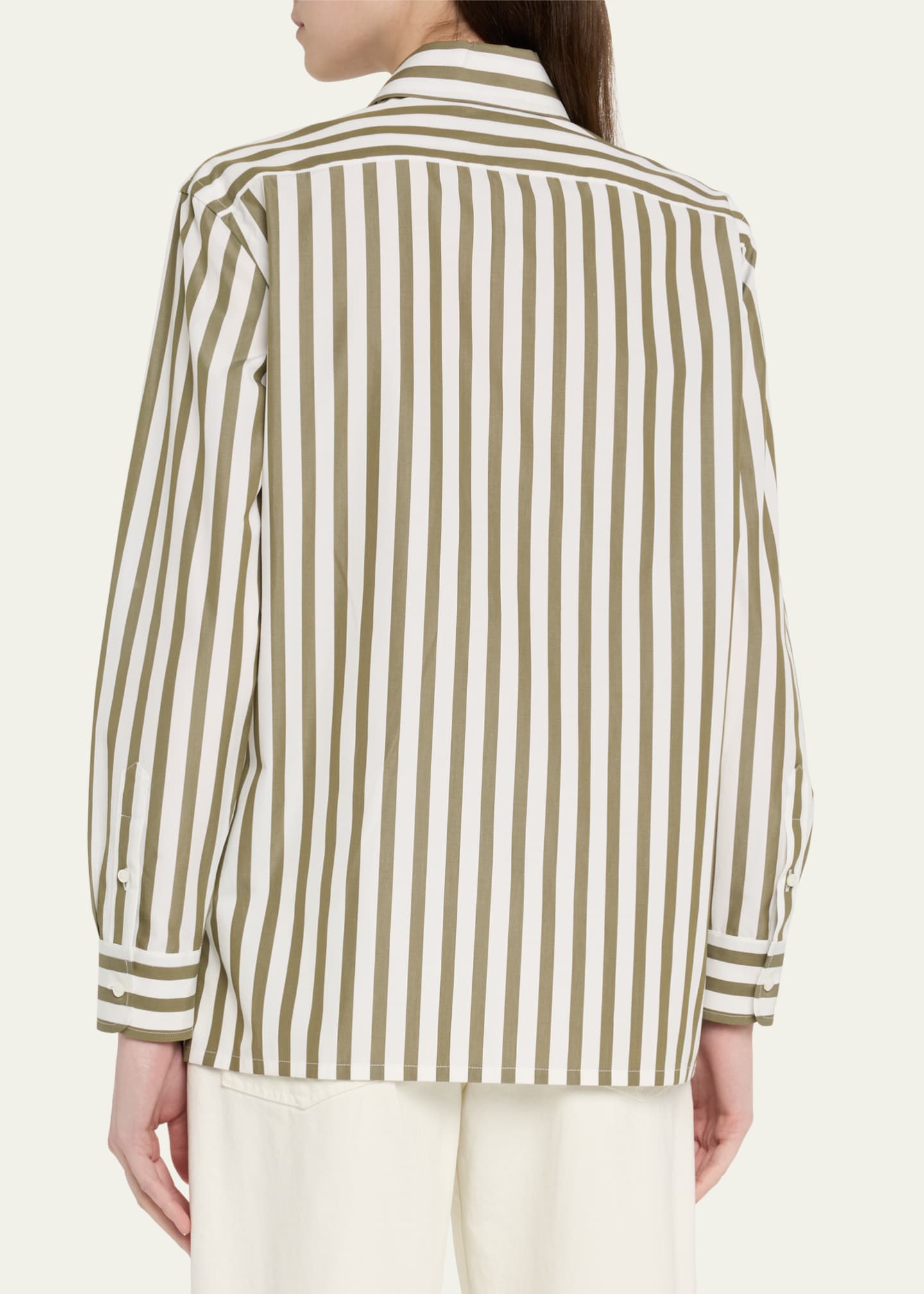 Ralph Lauren Collection Capri Striped Cotton Shirt Image 3 of 5