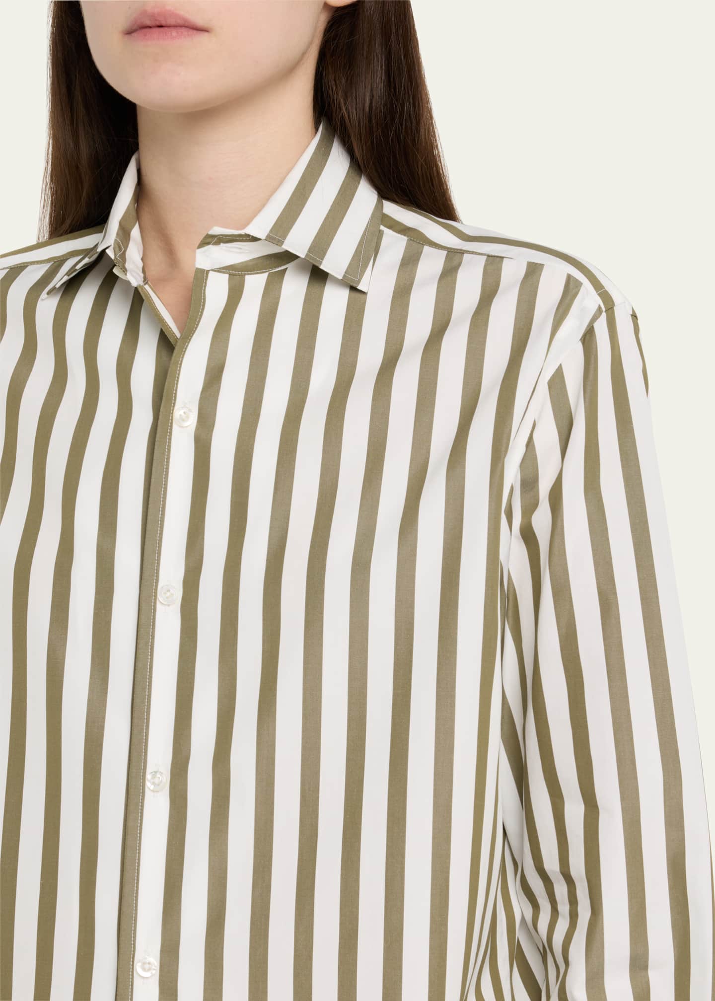 Ralph Lauren Collection Capri Striped Cotton Shirt Image 5 of 5