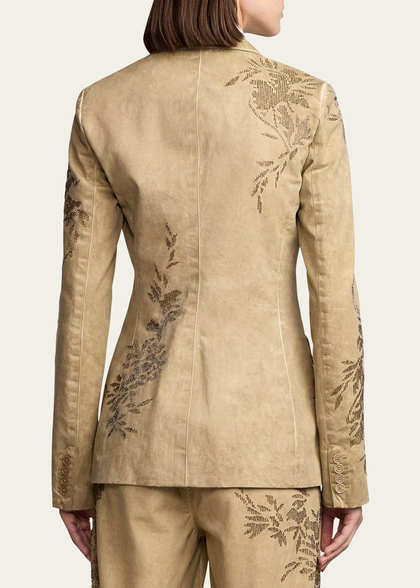 Ralph Lauren Collection Parker Embellished Cotton Chino Jacket Image 3 of 4