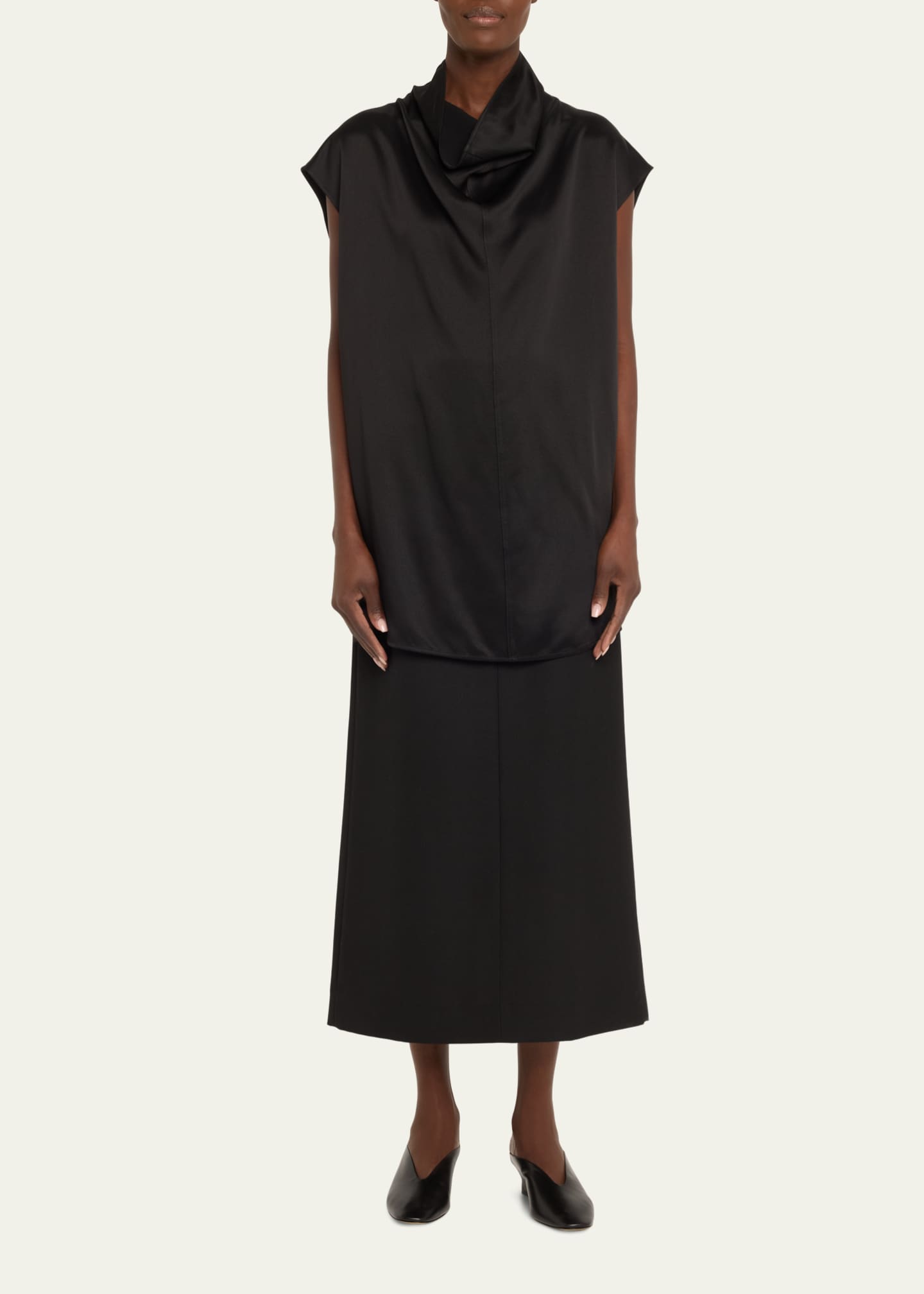 Toteme Low-Waist Tailored Straight Midi Skirt - Bergdorf Goodman