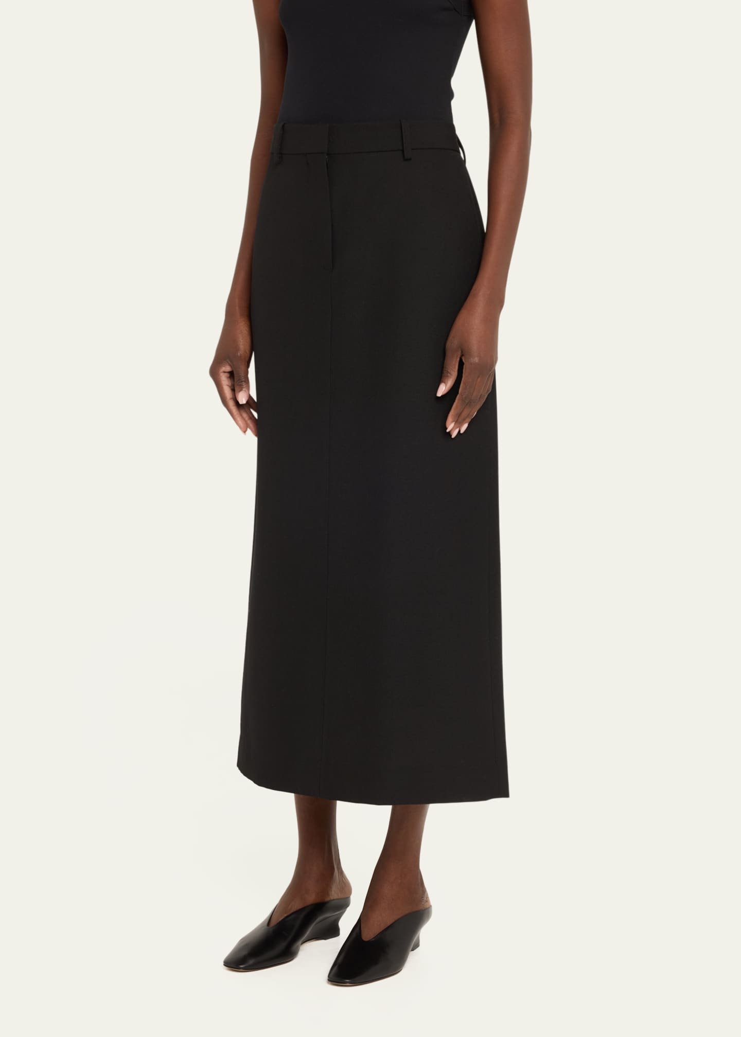 Toteme Low-Waist Tailored Straight Midi Skirt - Bergdorf Goodman