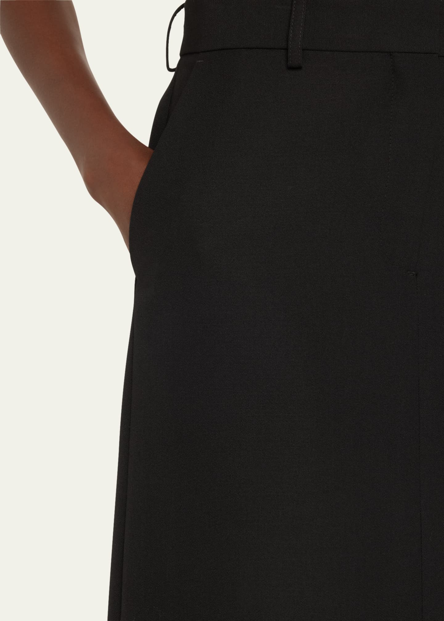 スカート TOTEME Low waist wool blend skirt Nero Totême Low Waist Straight Skirt Black – Neighbour