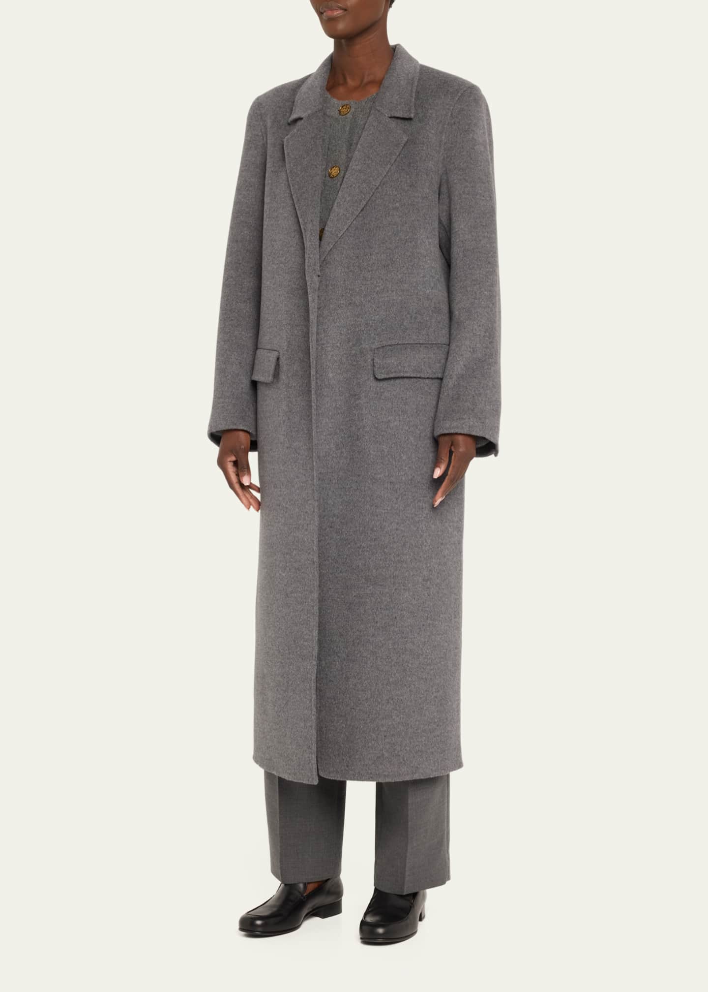 Toteme Long Classic Wool Coat Image 4 of 5