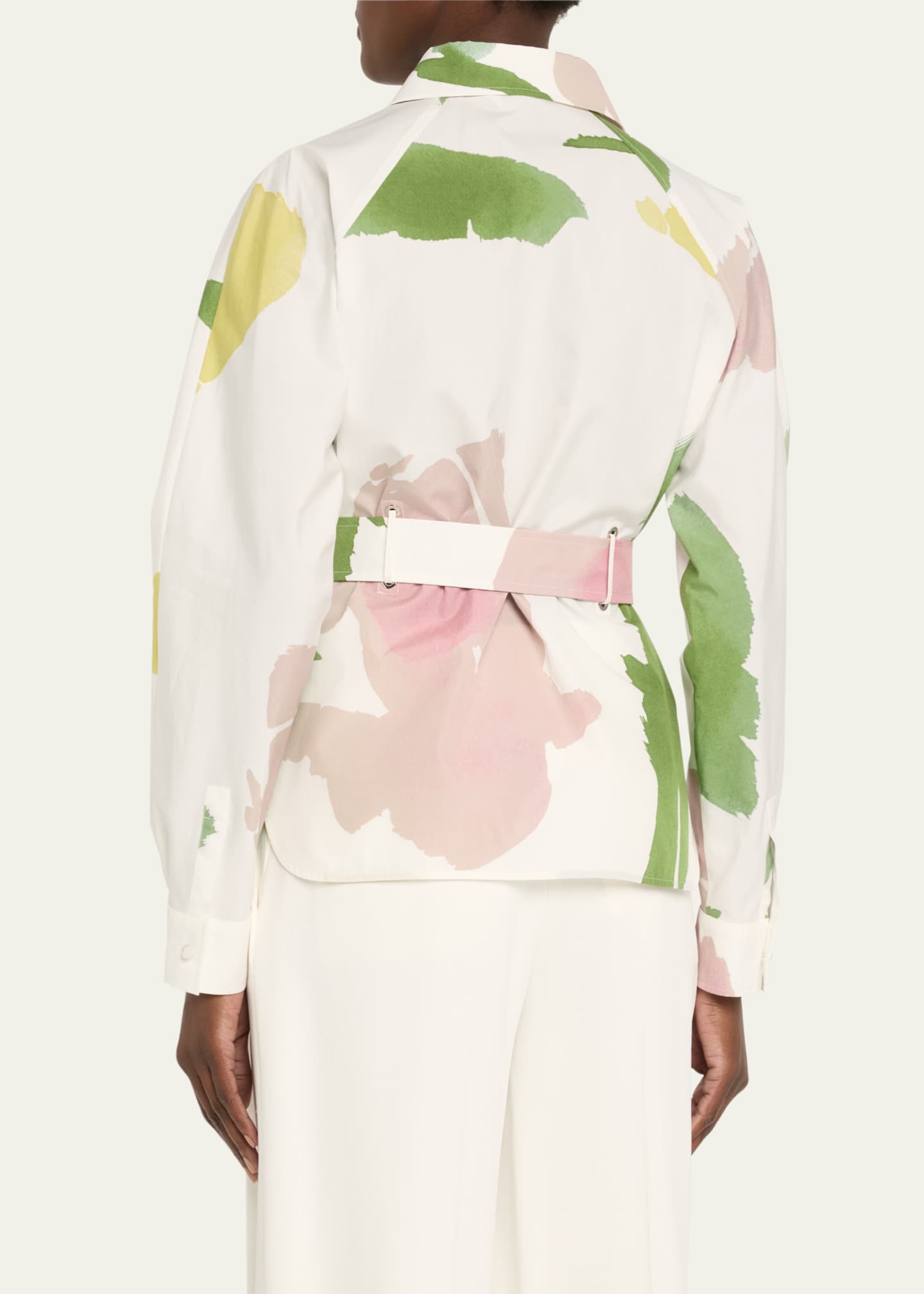 Max Mara Quiete Abstract Print Belted Top Image 3 of 5