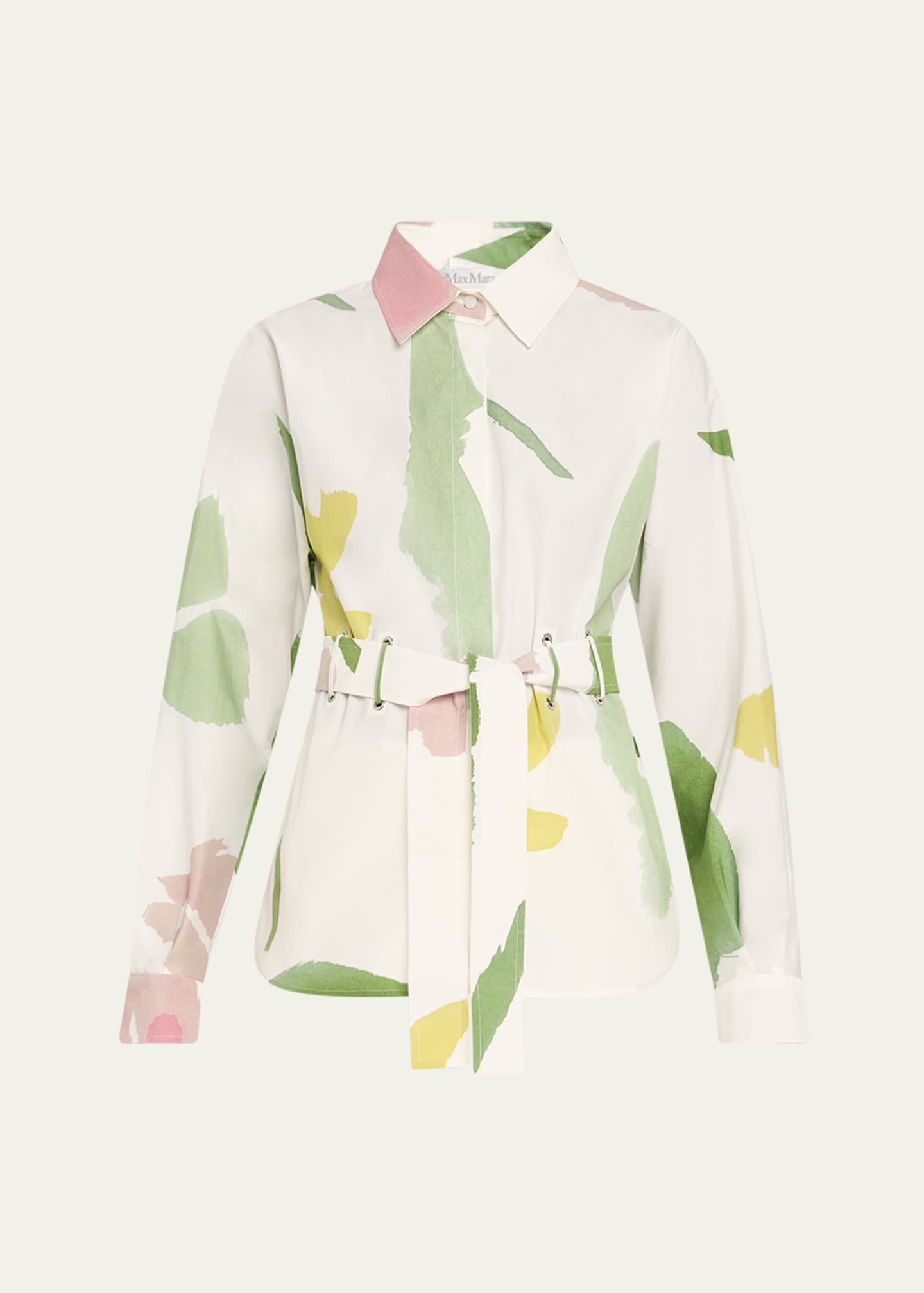 Max Mara Quiete Abstract Print Belted Top Image 1 of 5