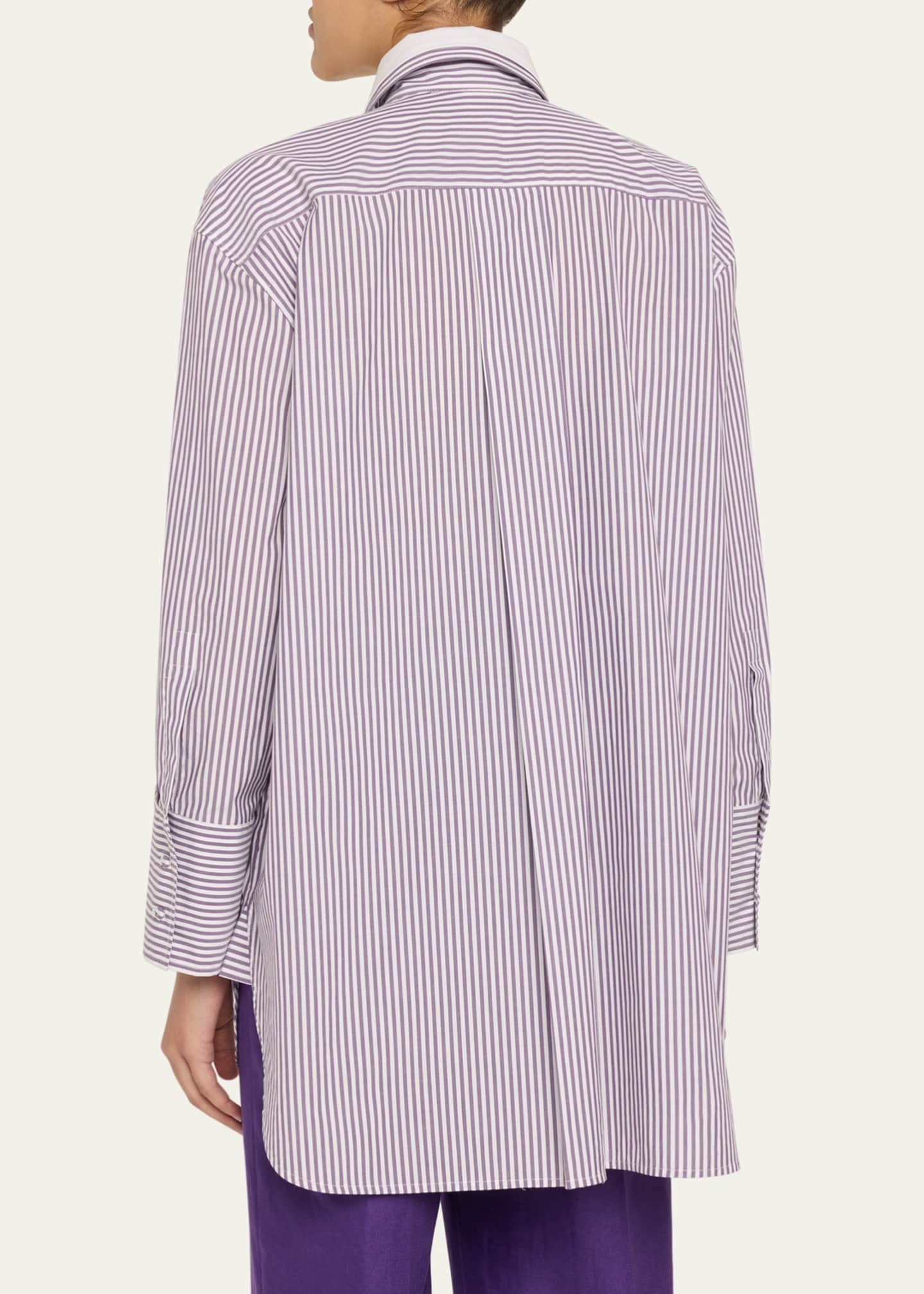 Max Mara Tubinga Stripe Button Down Top Image 3 of 5