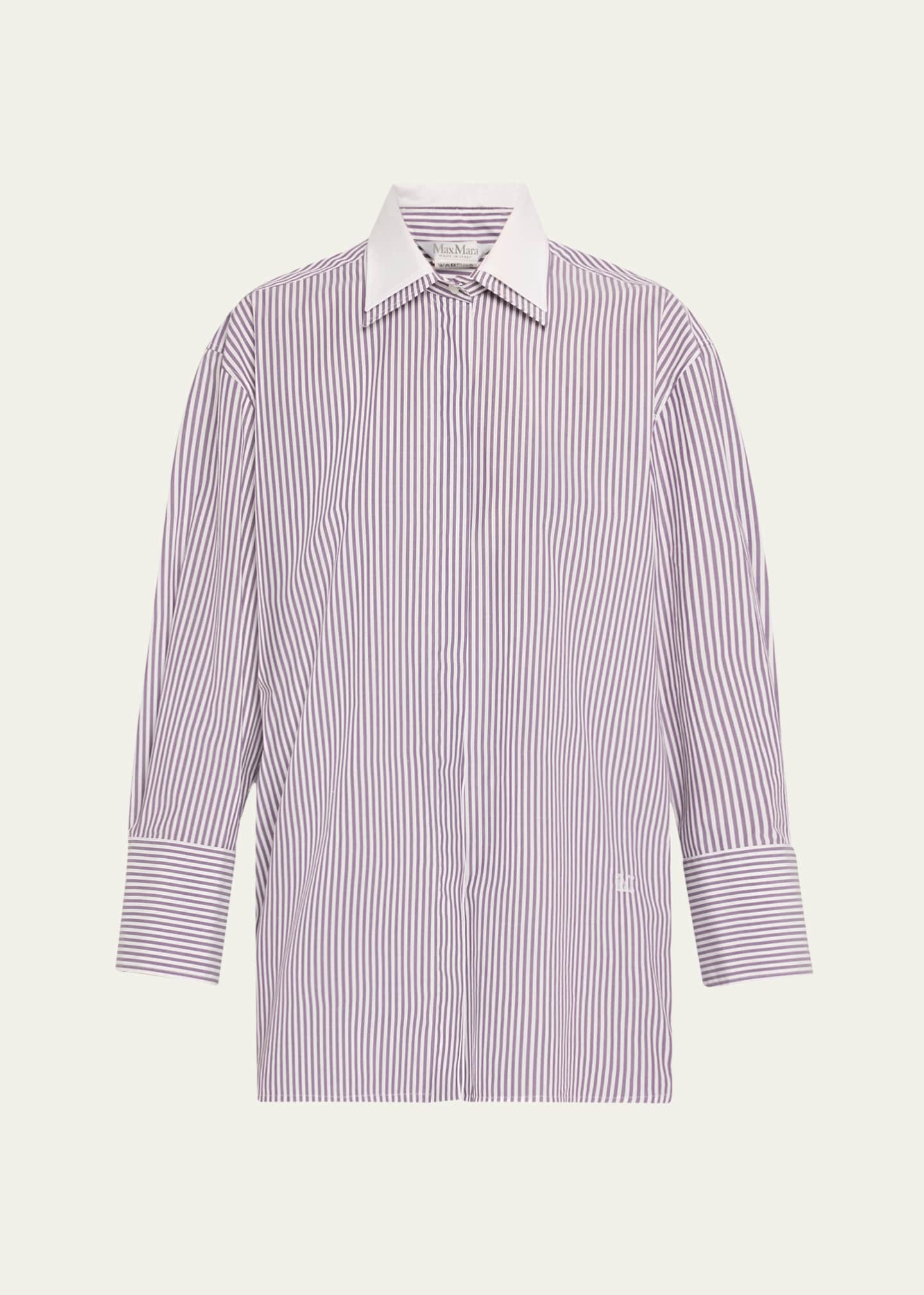 Max Mara Tubinga Stripe Button Down Top Image 1 of 5