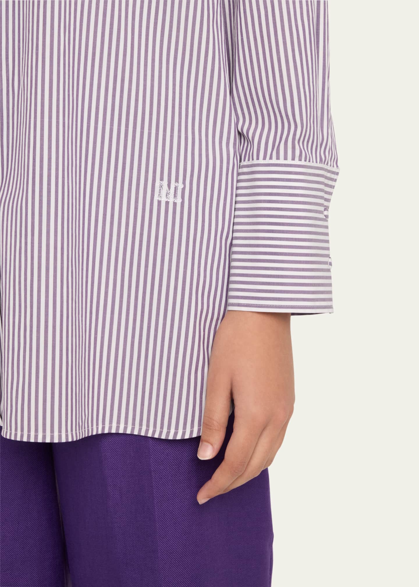 Max Mara Tubinga Stripe Button Down Top Image 5 of 5