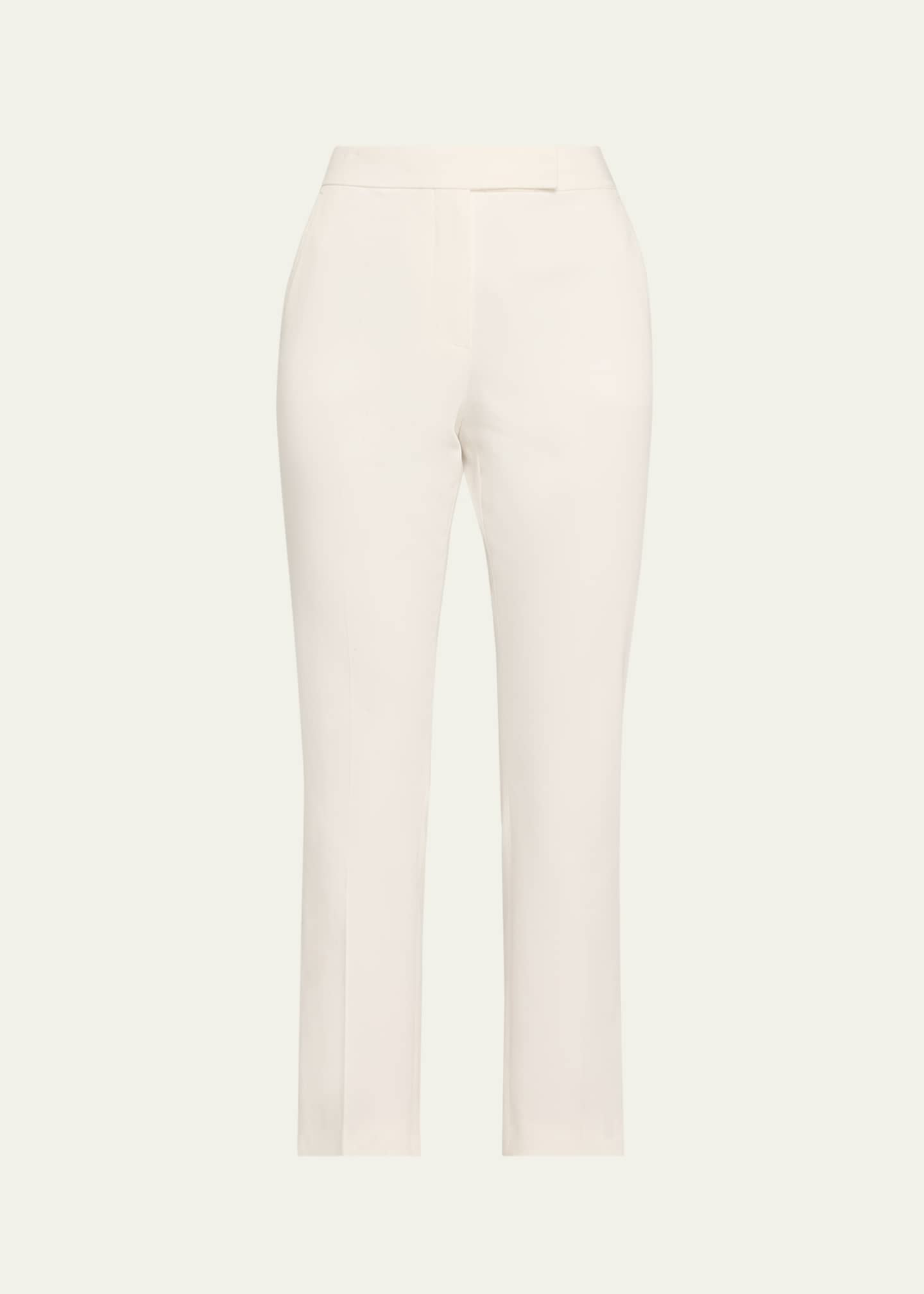 Max Mara Okra Cropped Cotton Stretch Pants Image 1 of 5