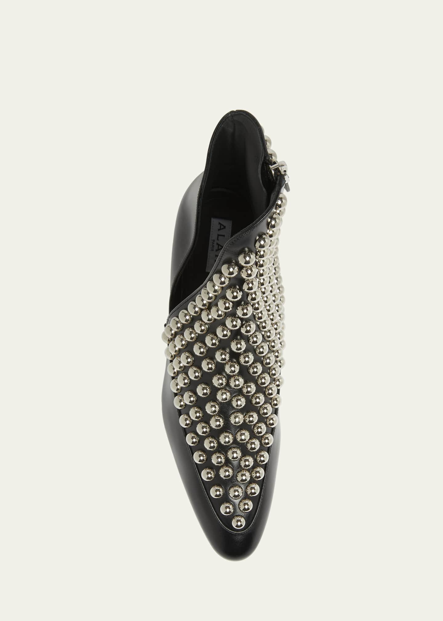 ALAIA Studded Leather Ankle Booties Image 4 of 4