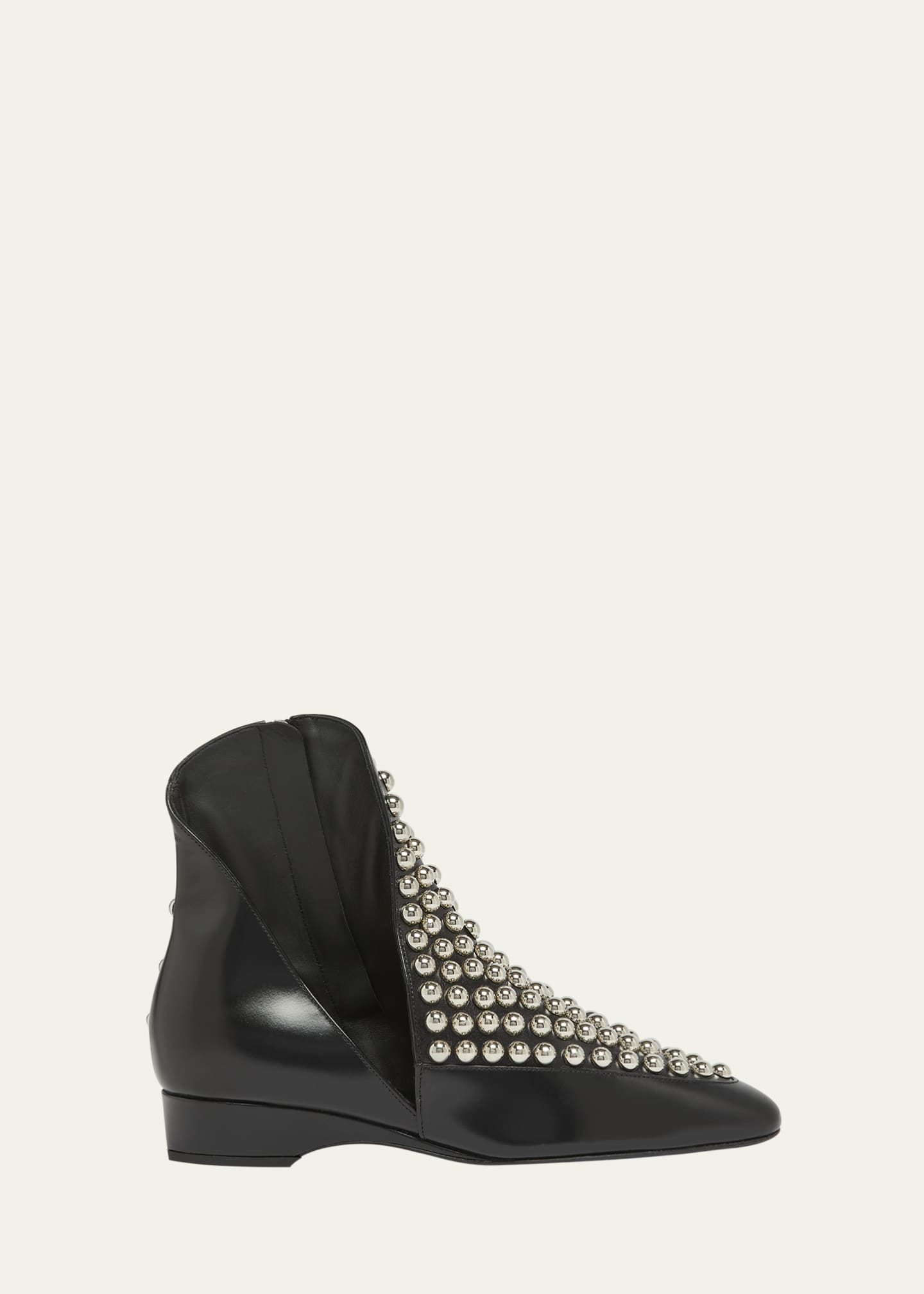 ALAIA Studded Leather Ankle Booties Image 1 of 4