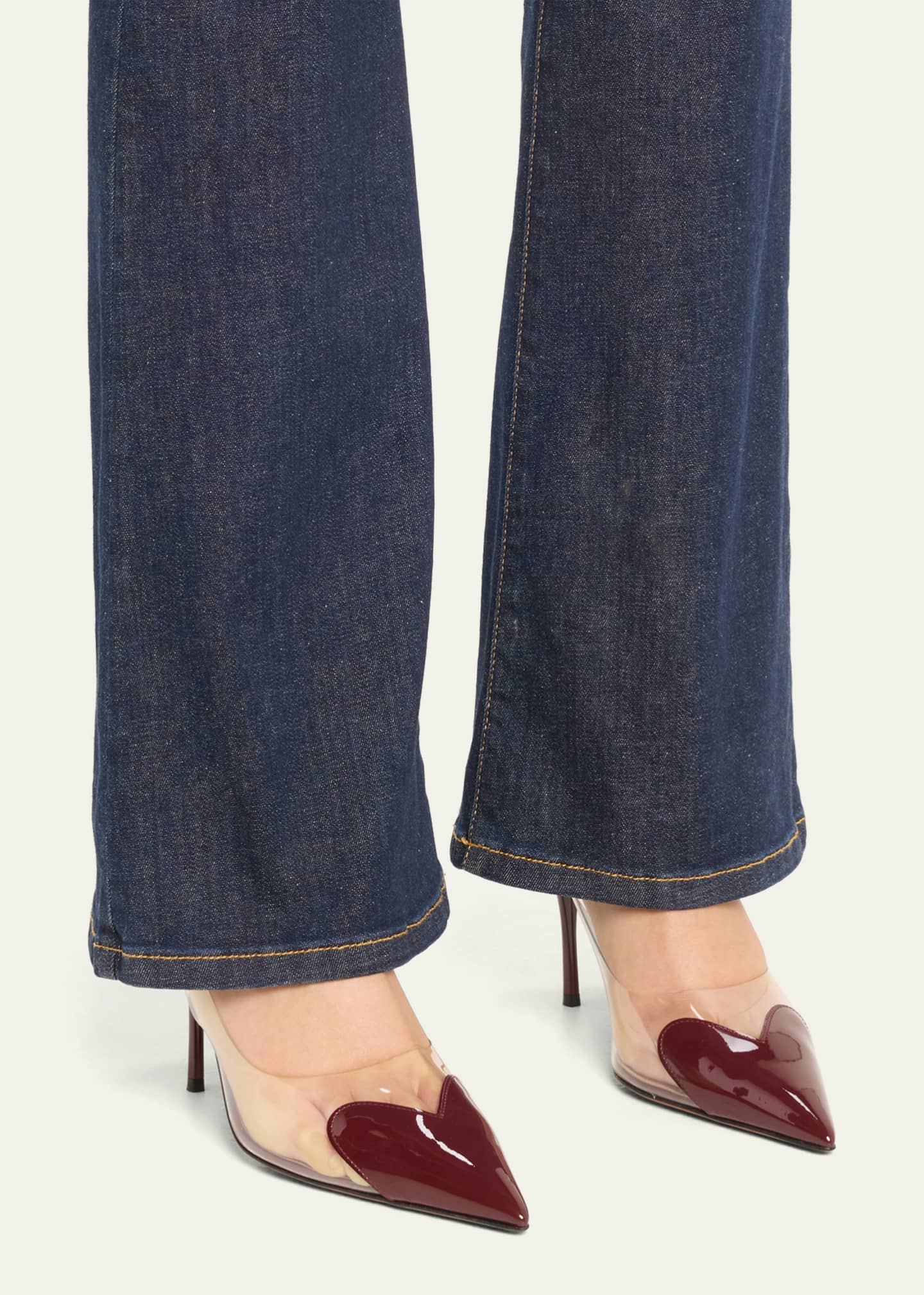 ALAIA Coeur Clear Patent Heart-Toe Slingback Pumps Image 2 of 6