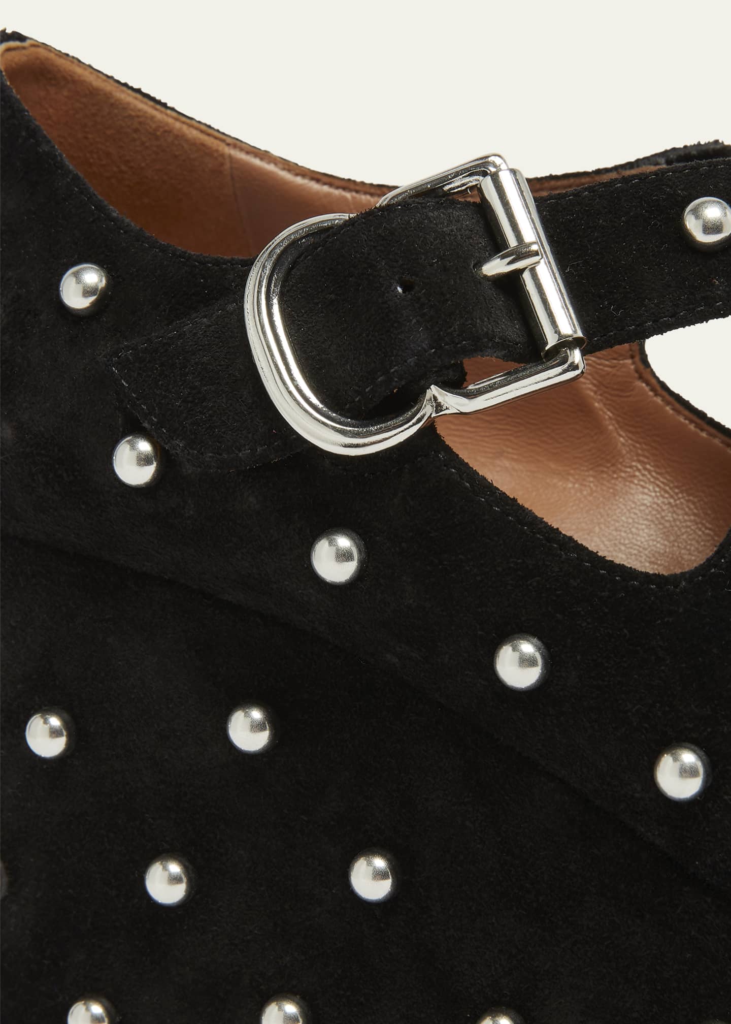 ALAIA Crisscross Pearly-Stud Wedge Platforms - Bergdorf Goodman