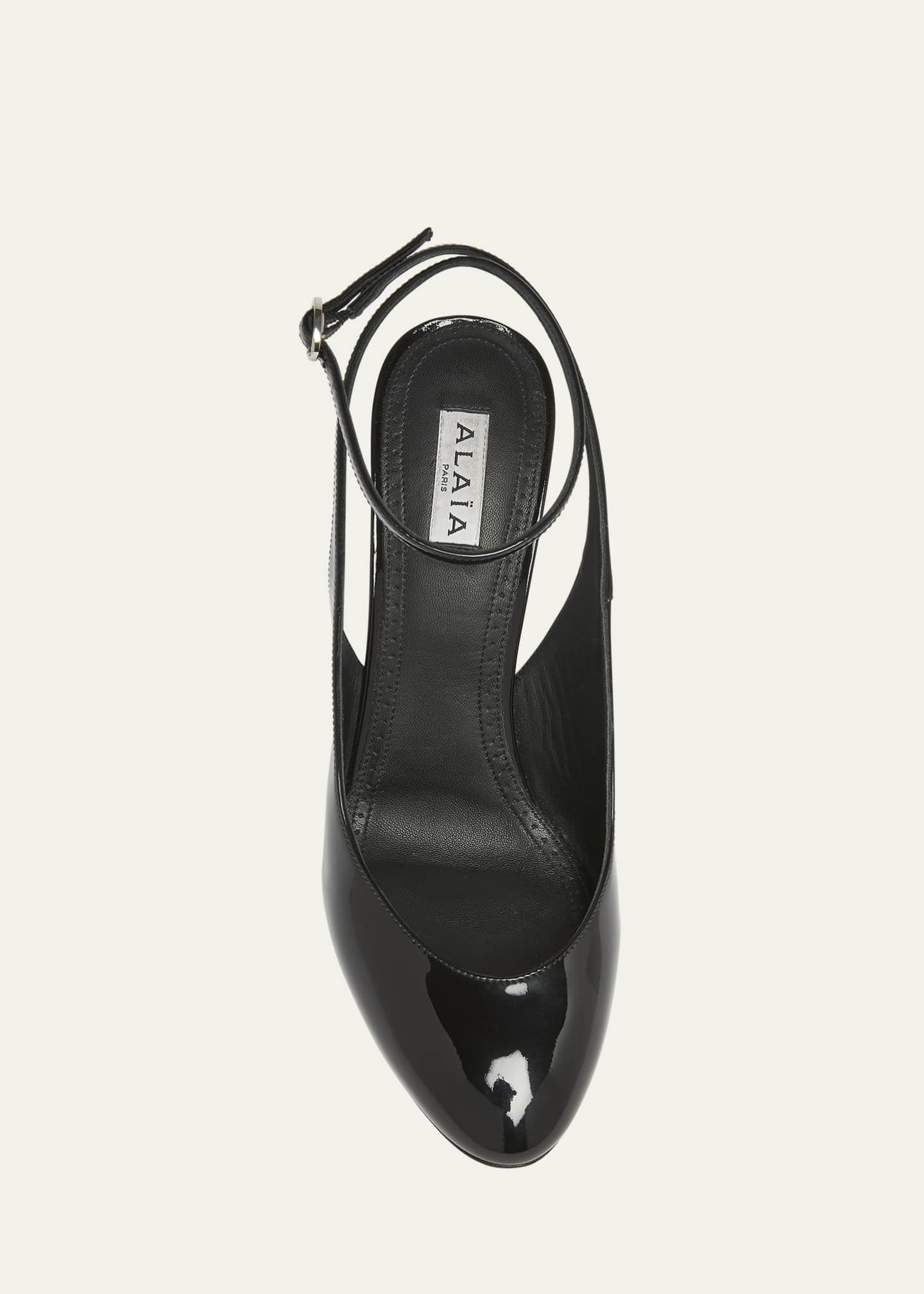 ALAIA Patent Leather Slingback Pumps Image 4 of 4