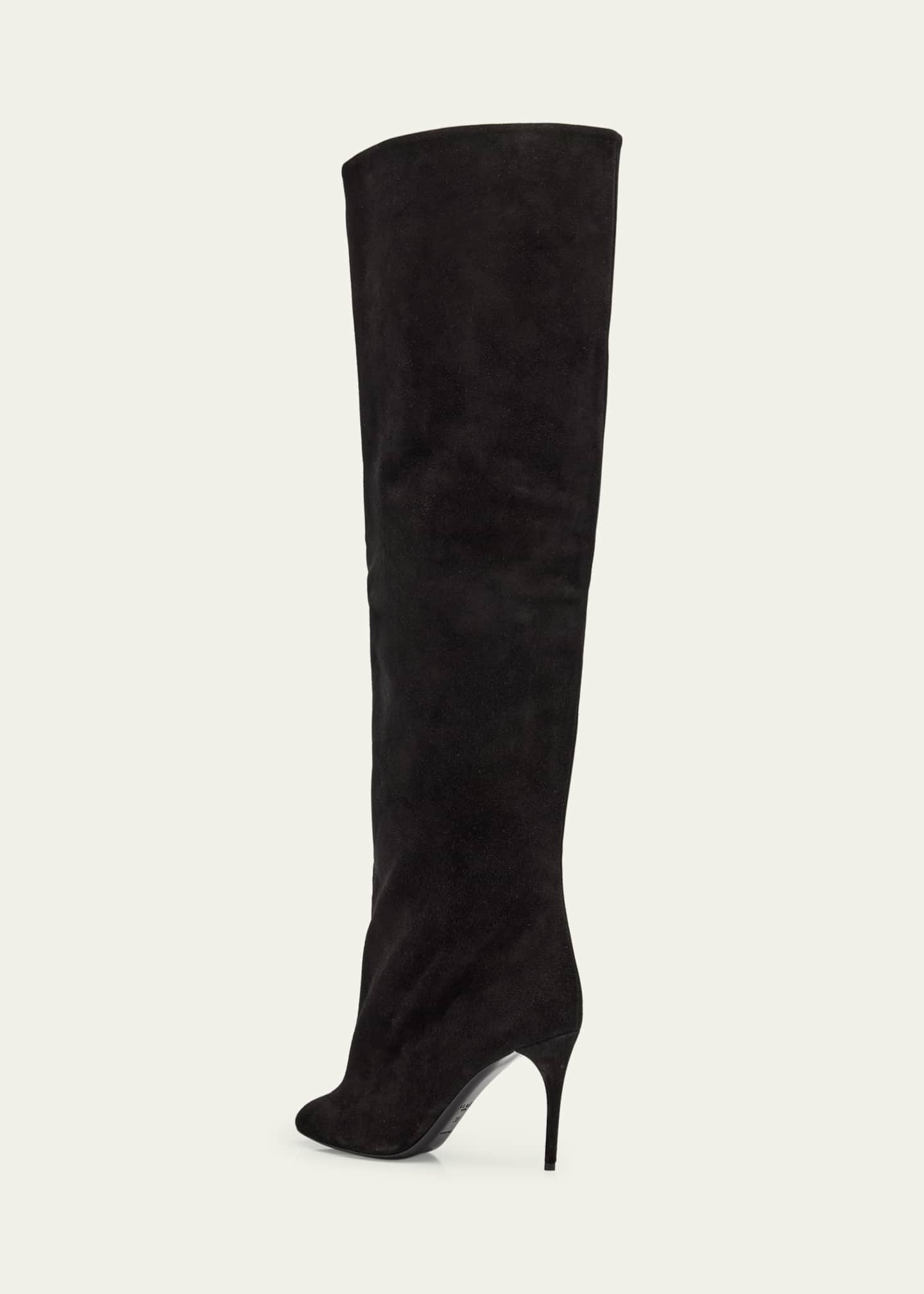 ALAIA Cuissardes Stiletto Leather Knee Boots Image 4 of 6