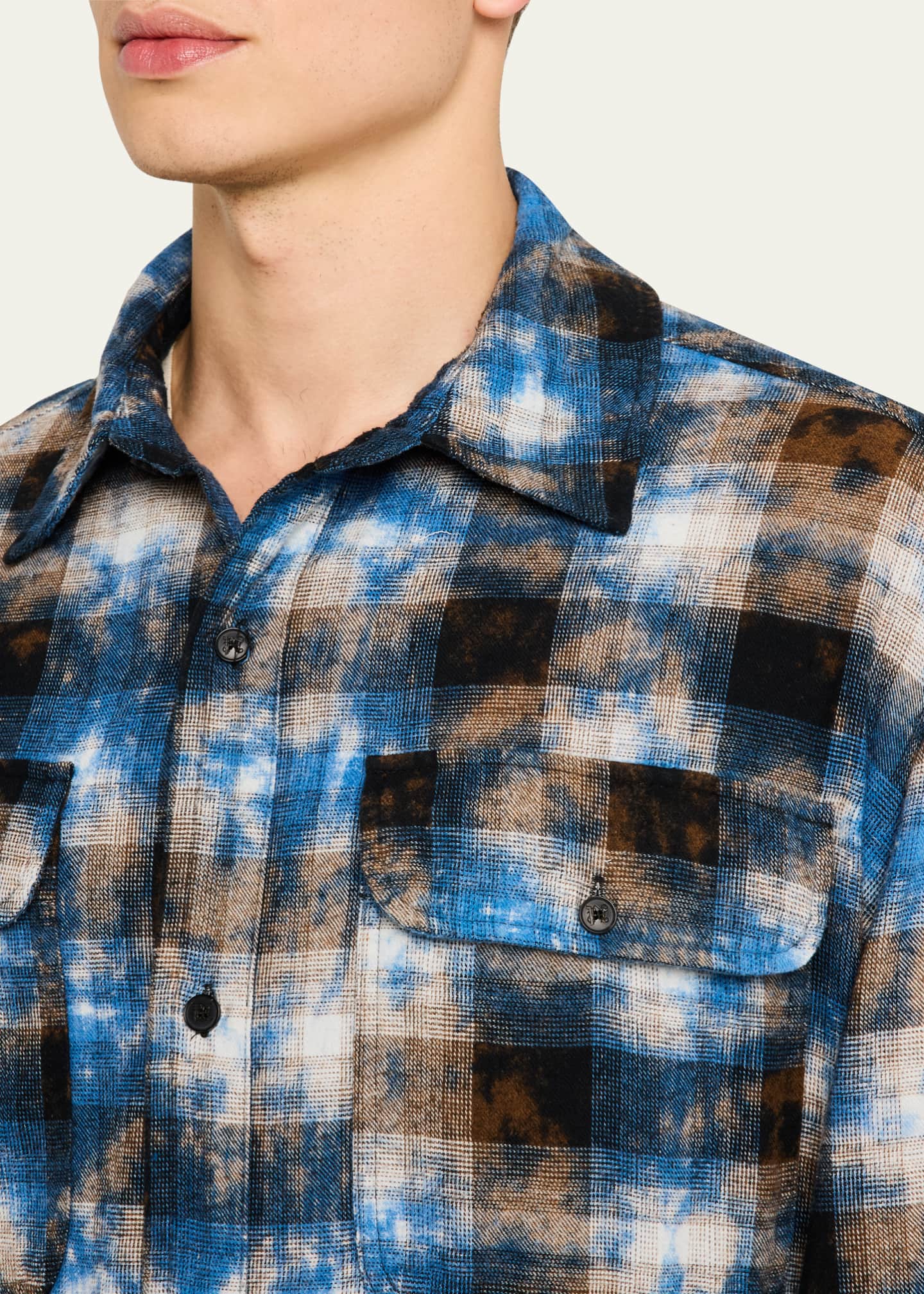 Palm Angels Men's Digital Camo Plaid Overshirt Image 5 of 5