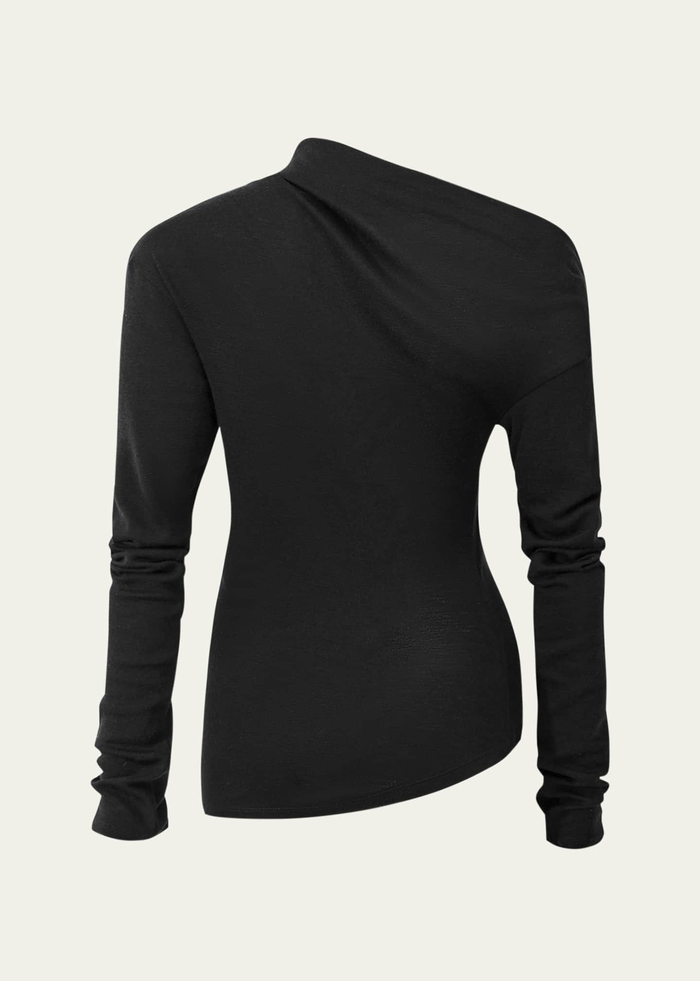 Courtney Zheng One-Shoulder Merino Top Image 2 of 2