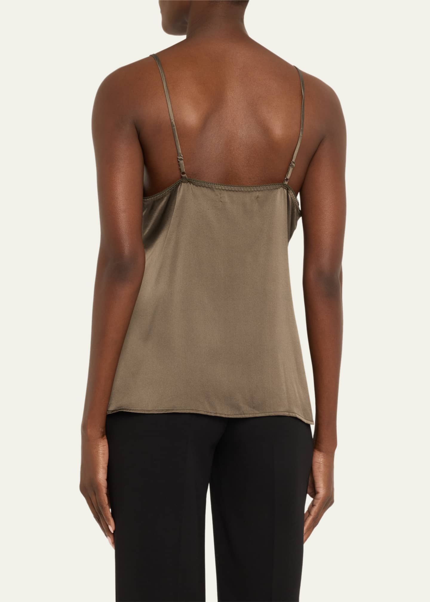 Spaghetti Strap Silk Cami - Thumbnail 3