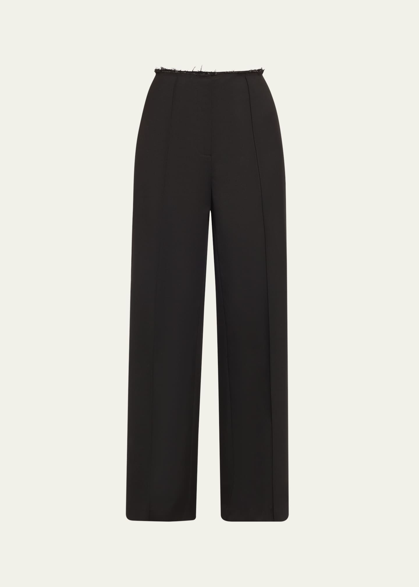 Leon Wool Raw-Edge Pants