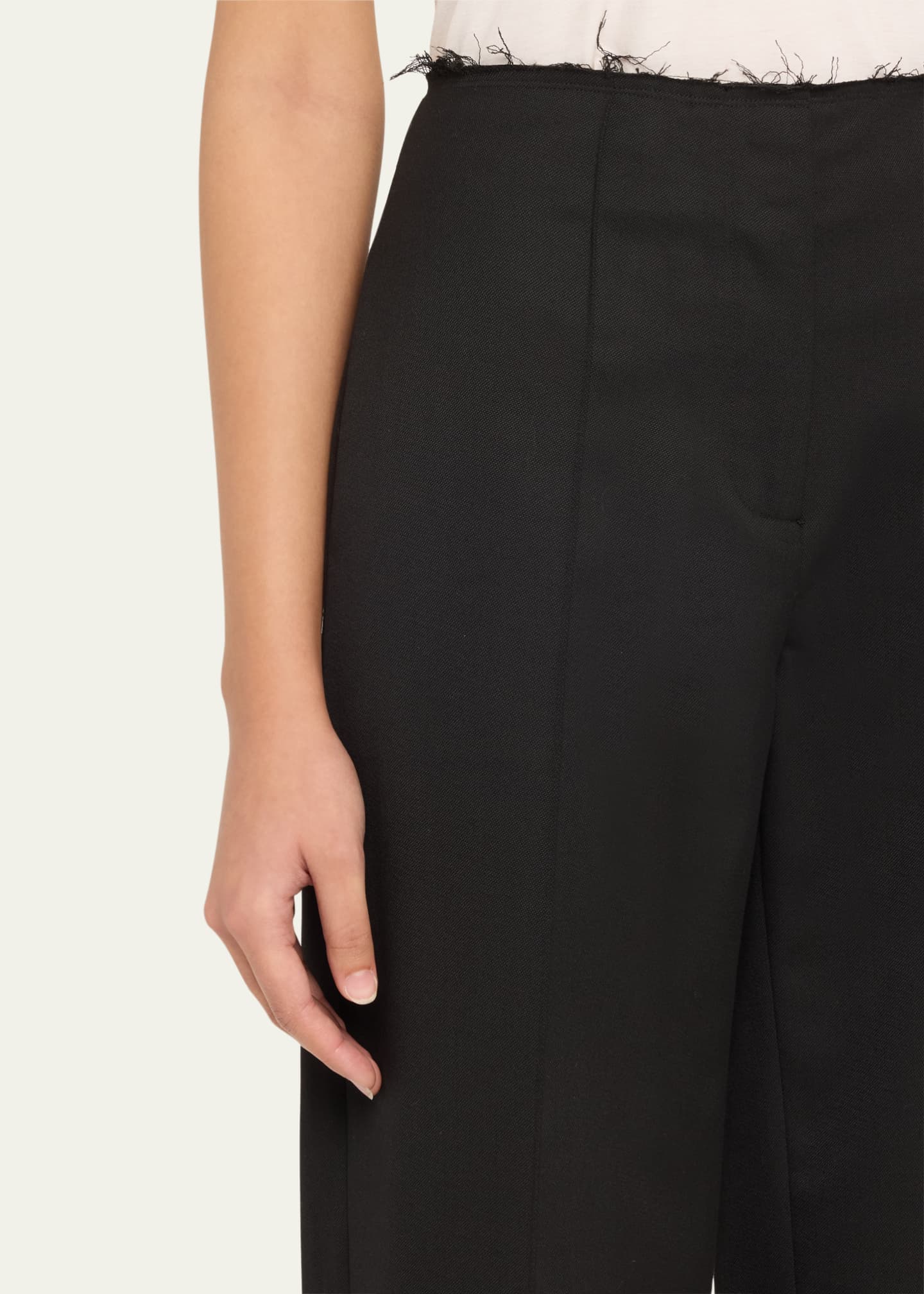 Leon Wool Raw-Edge Pants - Thumbnail 5