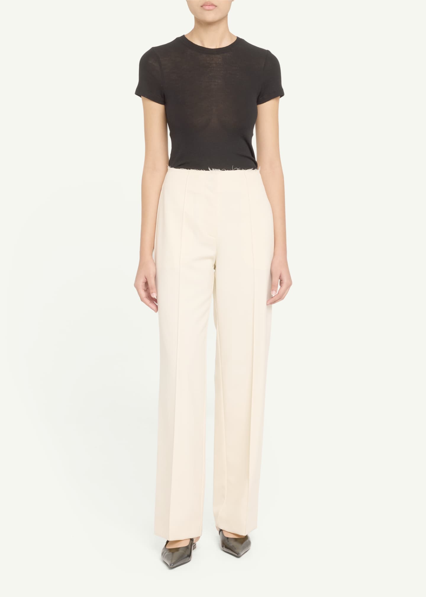 Courtney Zheng Leon Wool Raw-Edge Pants Image 2 of 5