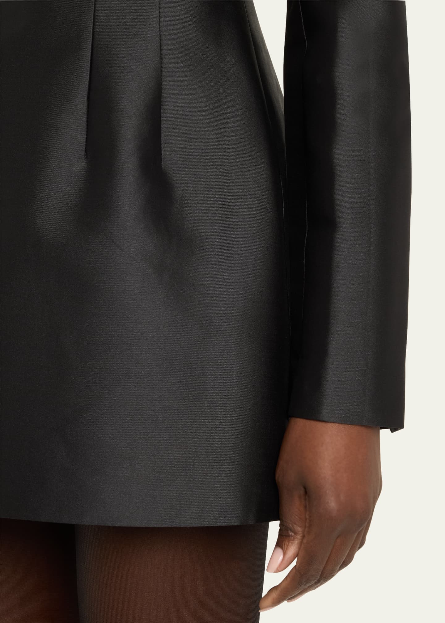 Courtney Zheng Wide-Neck Long-Sleeve Mini Dress Image 5 of 5
