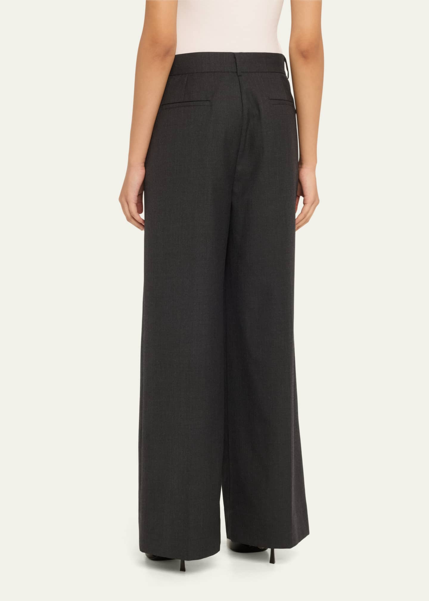 Horst Asymmetric Wool Pants - Thumbnail 3