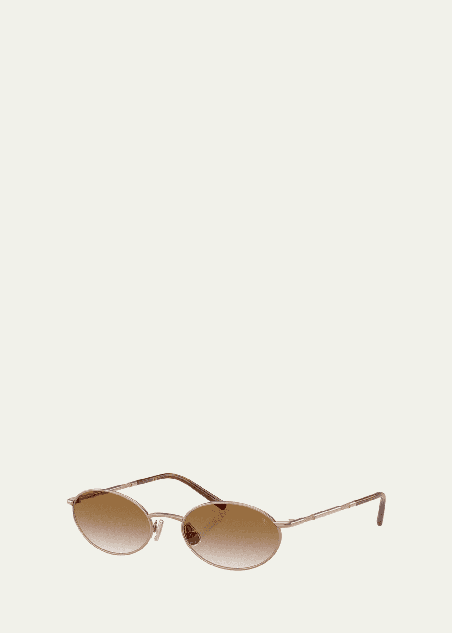 Brunello Cucinelli BC2006ST Oval Titanium Sunglasses Image 2 of 3