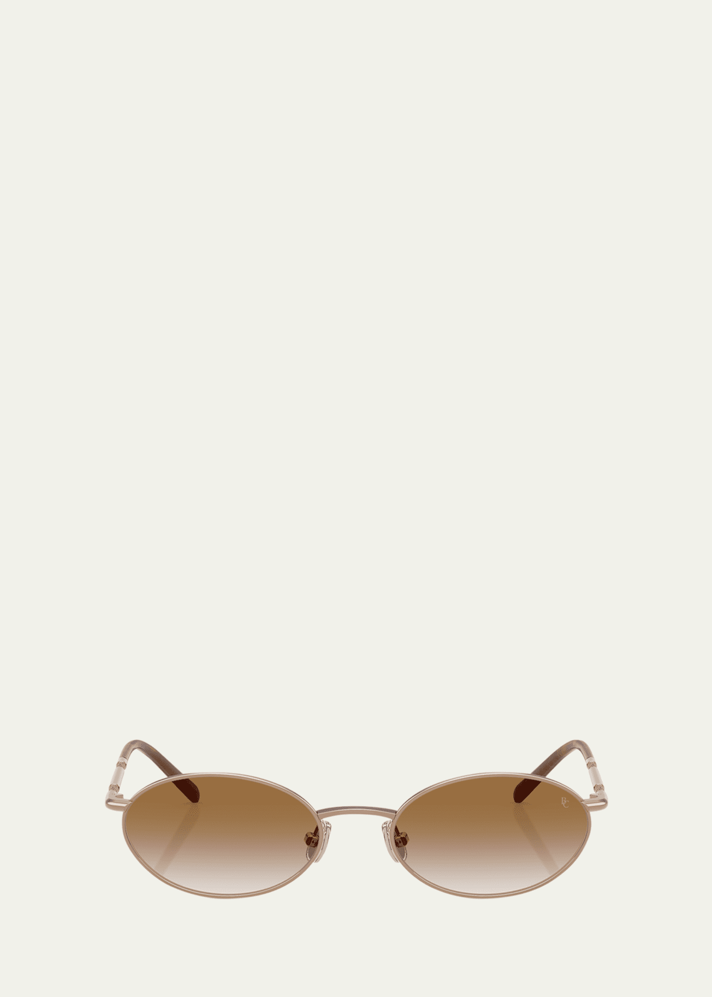 Brunello Cucinelli BC2006ST Oval Titanium Sunglasses Image 1 of 3
