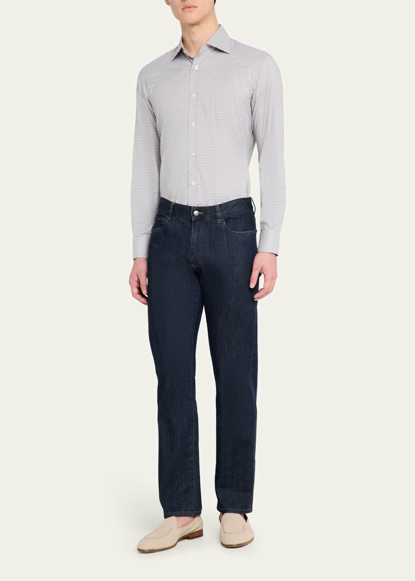 Brioni Men's Appia Nubuck Leather Loafers Image 3 of 6