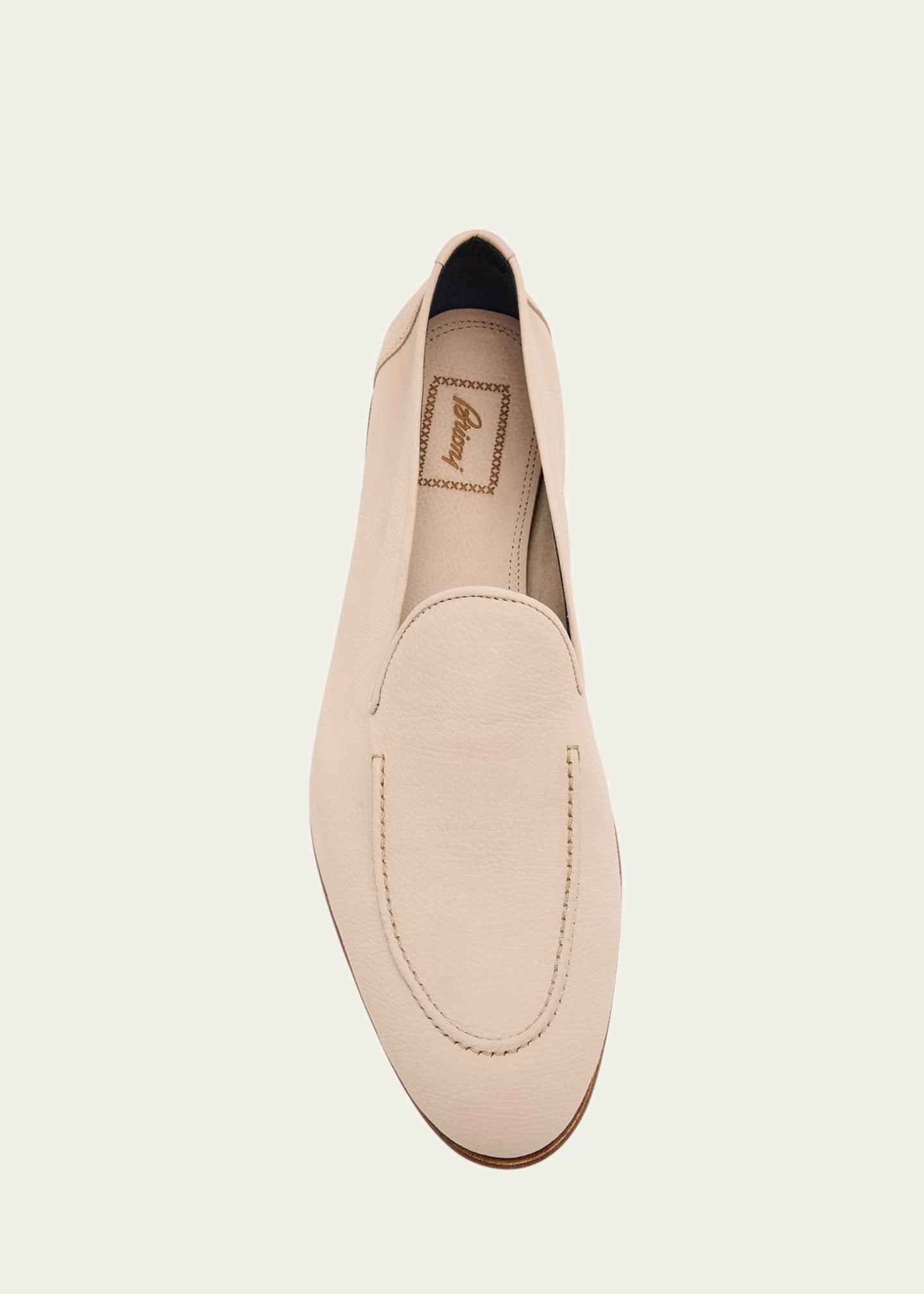 Brioni Men's Appia Nubuck Leather Loafers Image 6 of 6