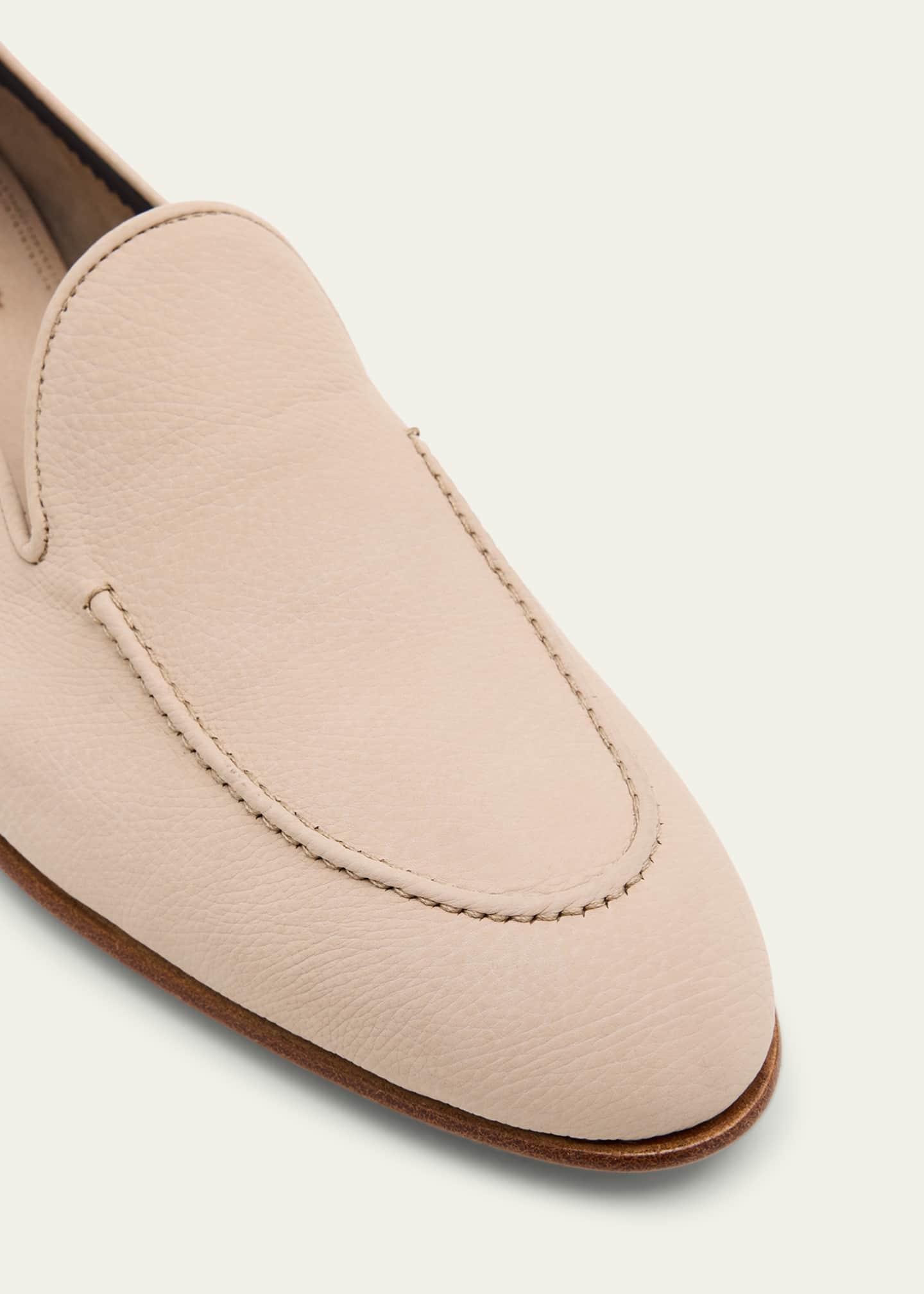 Brioni Men's Appia Nubuck Leather Loafers Image 5 of 6