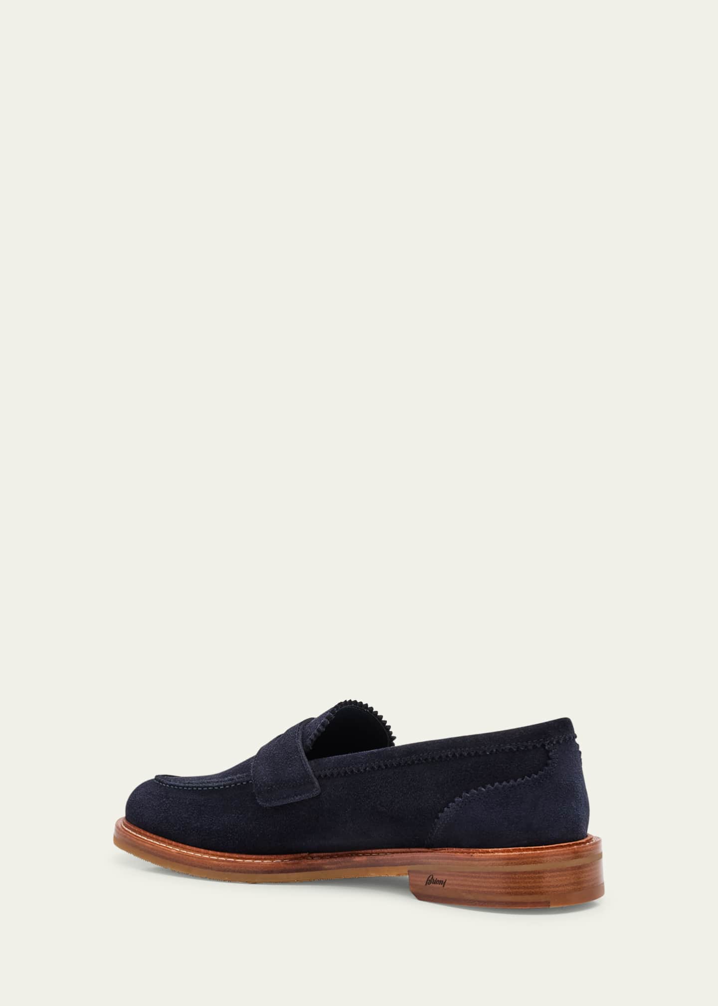 Brioni Men's Ease Suede Penny Loafers Image 2 of 4