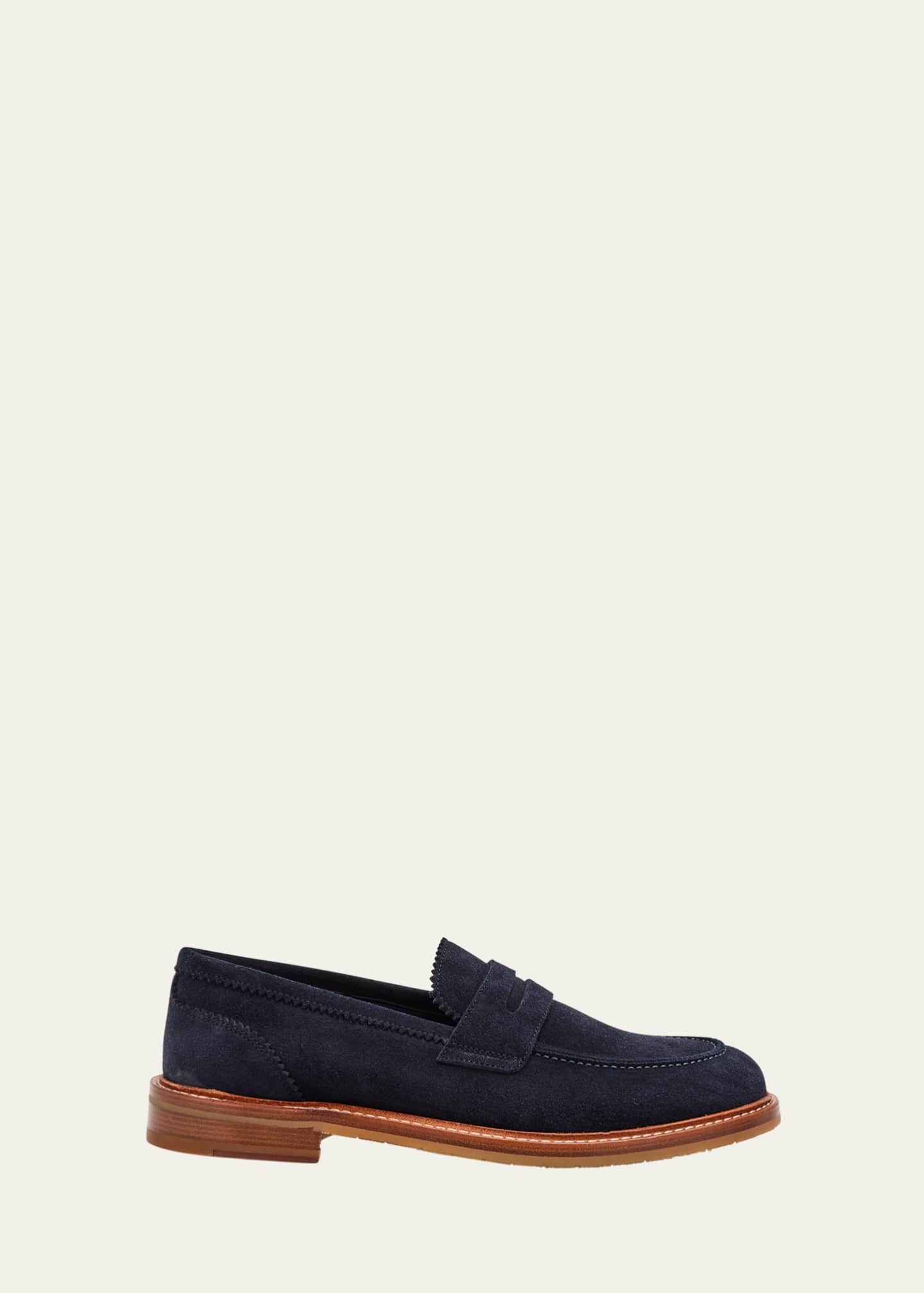 Brioni Men's Ease Suede Penny Loafers Image 1 of 4