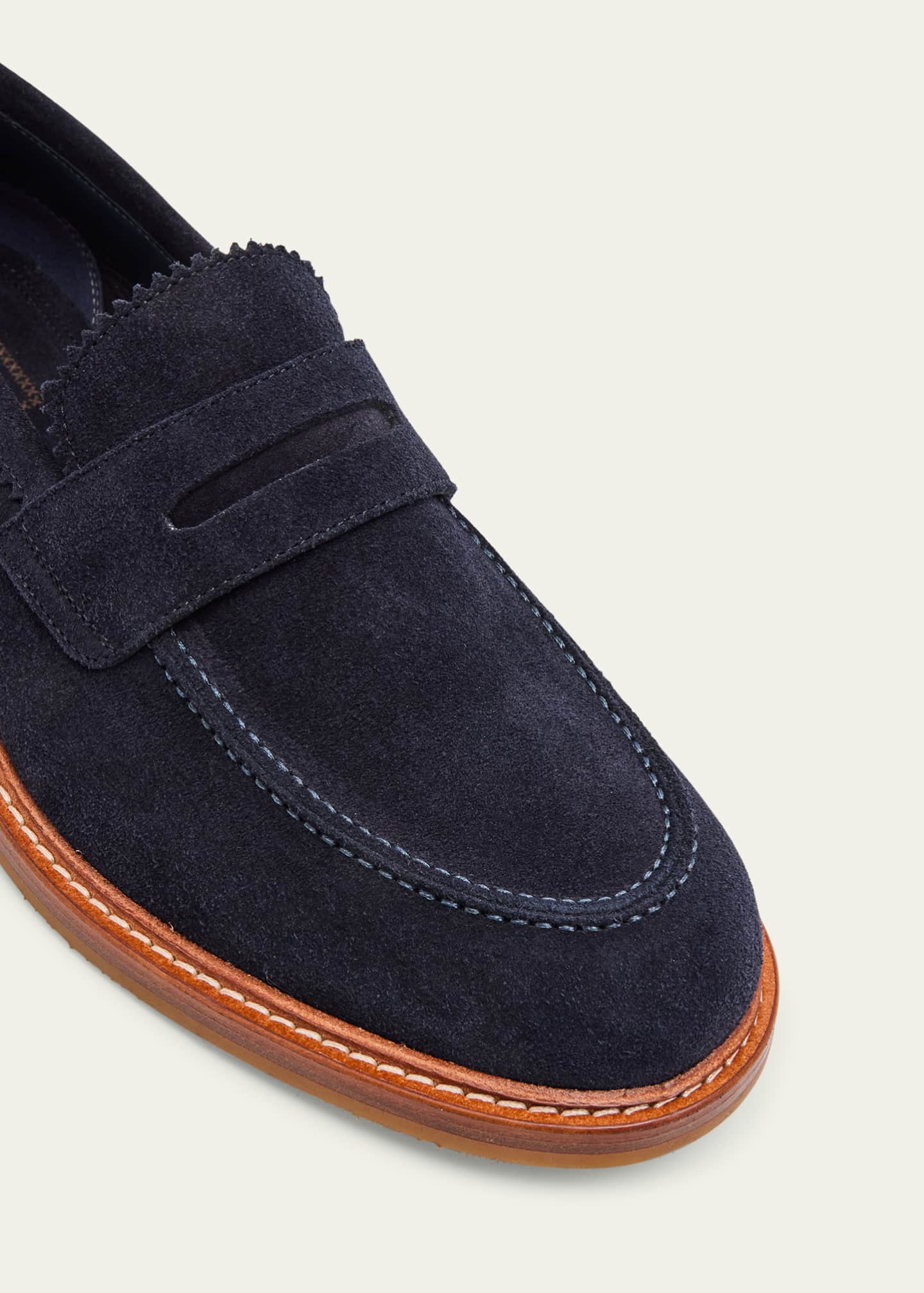 Brioni Men's Ease Suede Penny Loafers Image 3 of 4