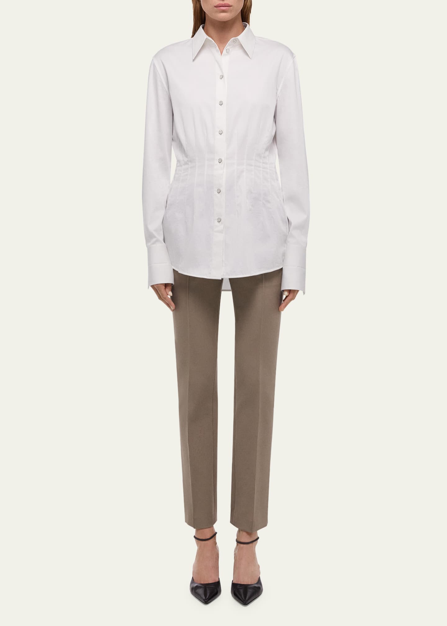 Helmut Lang Darted Button-Front Shirt Image 2 of 5