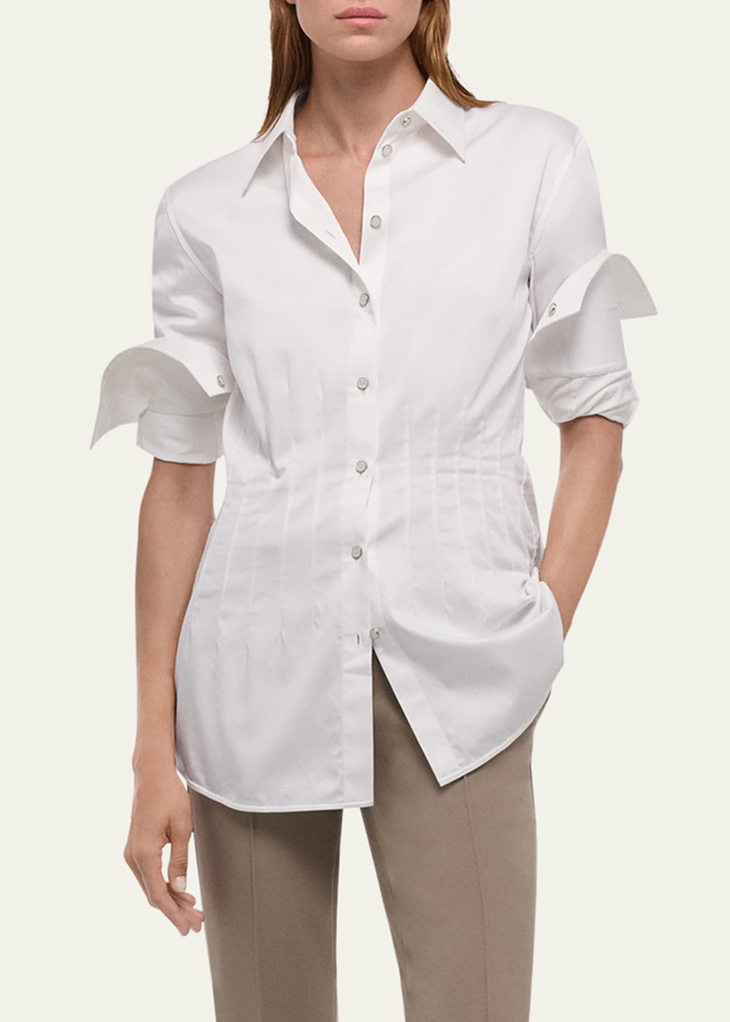 Helmut Lang Darted Button-Front Shirt Image 4 of 5
