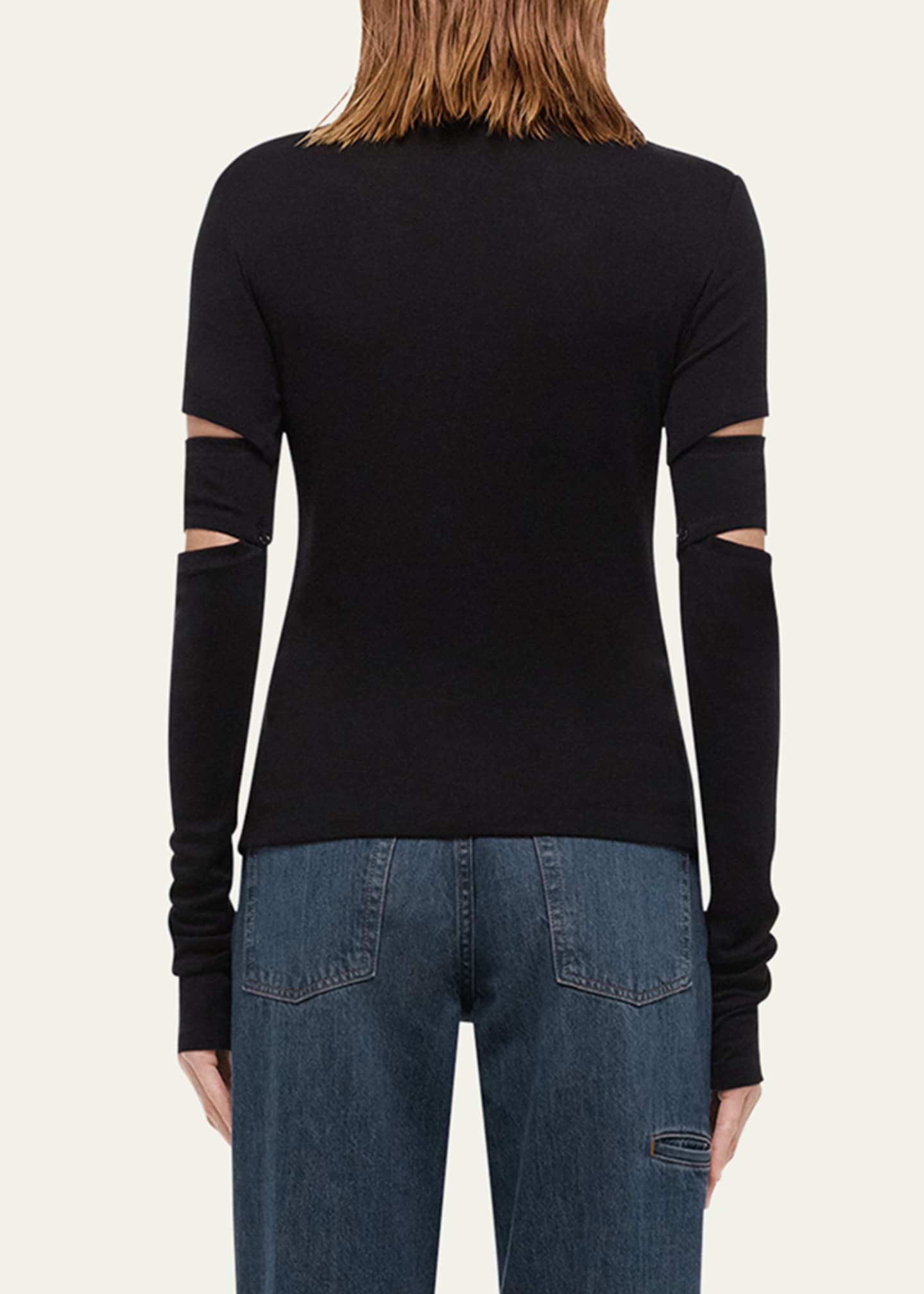 Helmut Lang Long-Sleeve Slash Top Image 3 of 5