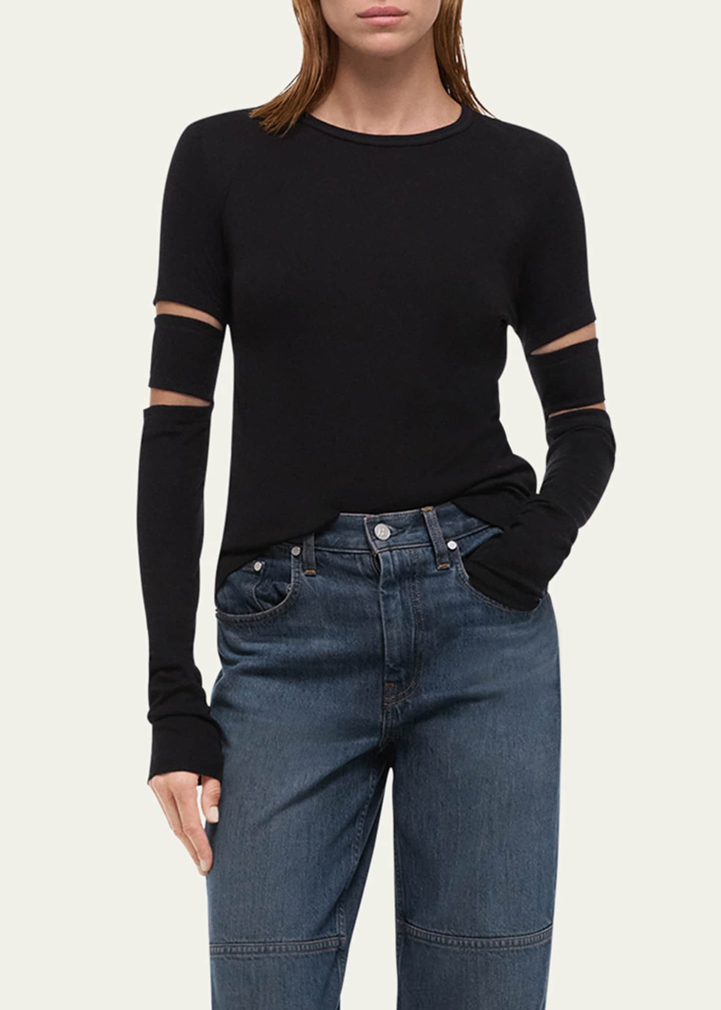 Helmut Lang Long-Sleeve Slash Top