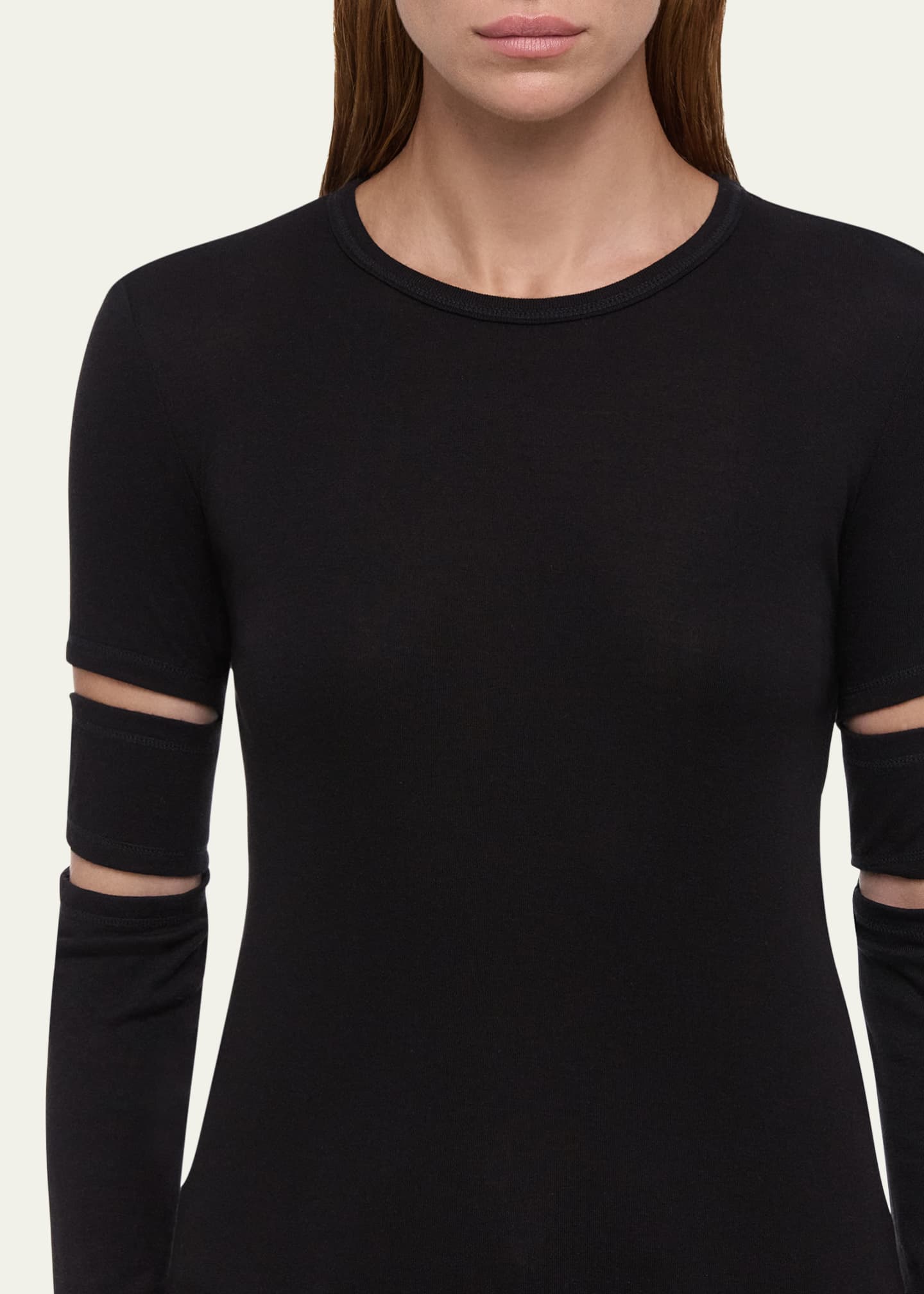 Helmut Lang Long-Sleeve Slash Top Image 5 of 5