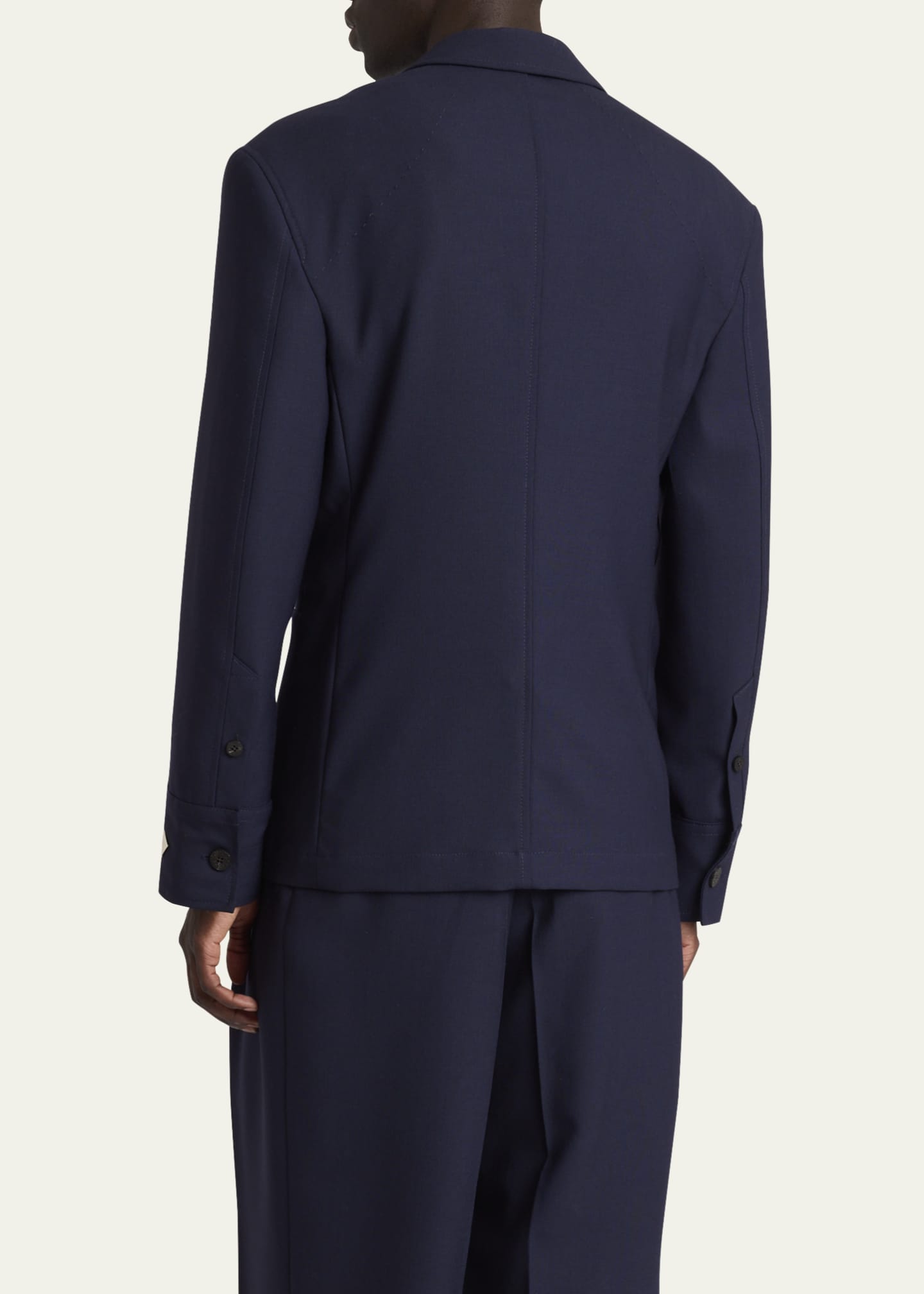 Jacquemus Men's Wool Canvas Sport Coat Image 3 of 5