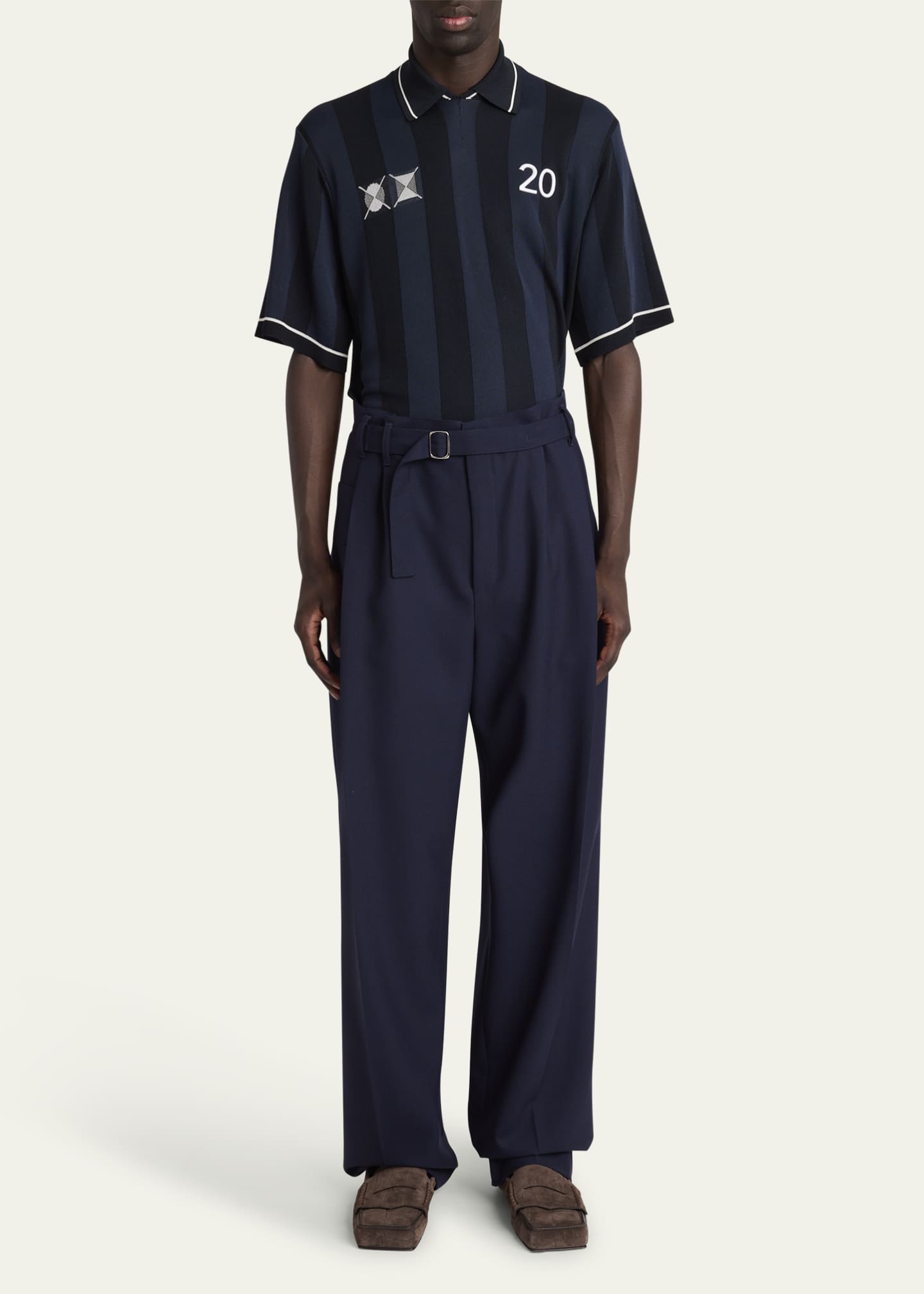 Jacquemus Men's Le Pantalon Canevas Belted Pants Image 2 of 5