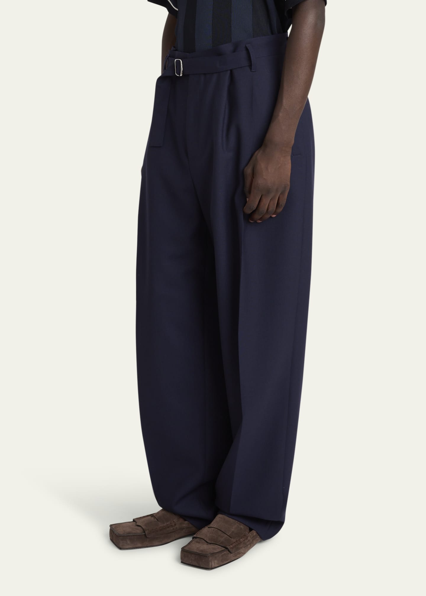 Jacquemus Men's Le Pantalon Canevas Belted Pants Image 4 of 5
